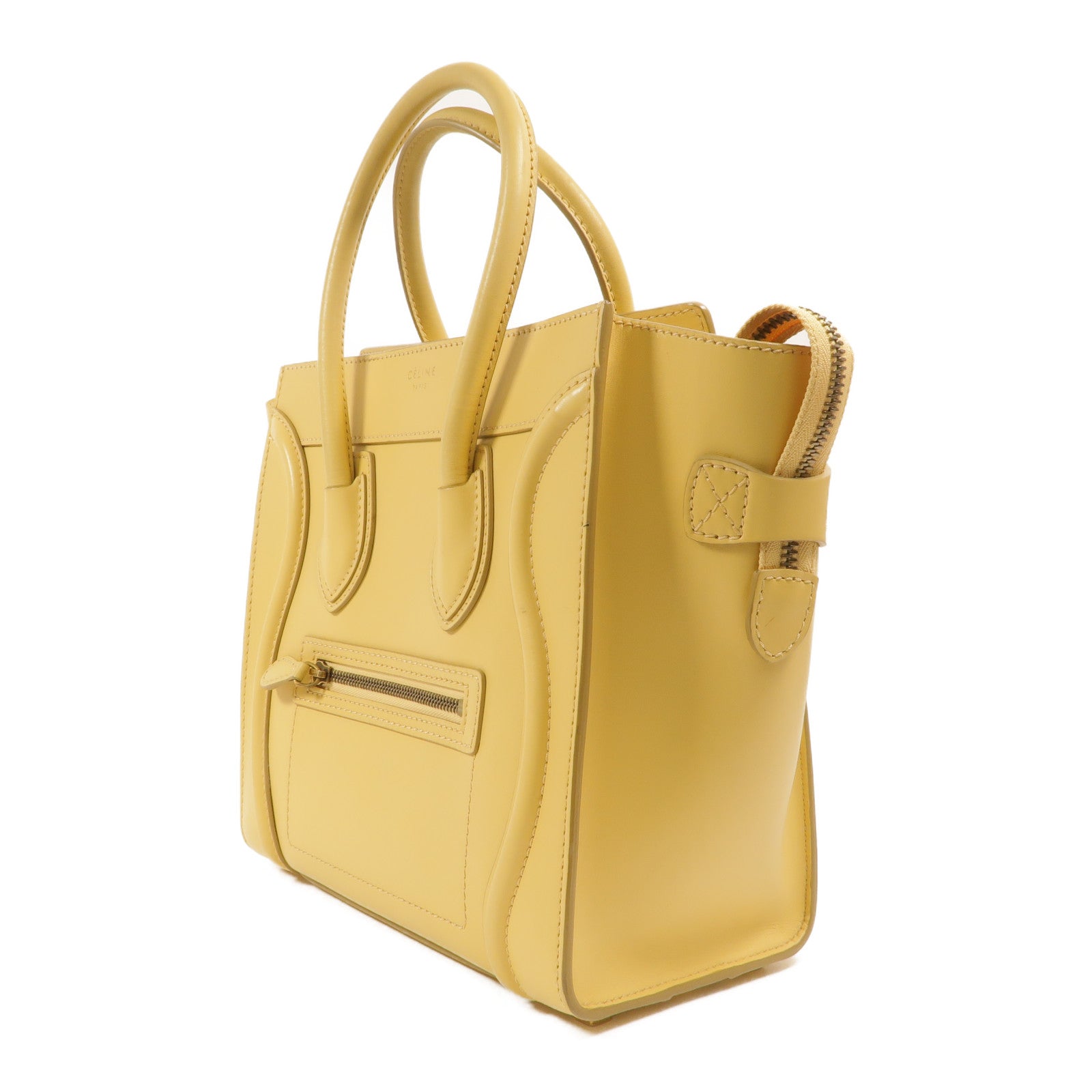 CELINE 牛皮皮革Micro Luggage手挽袋
