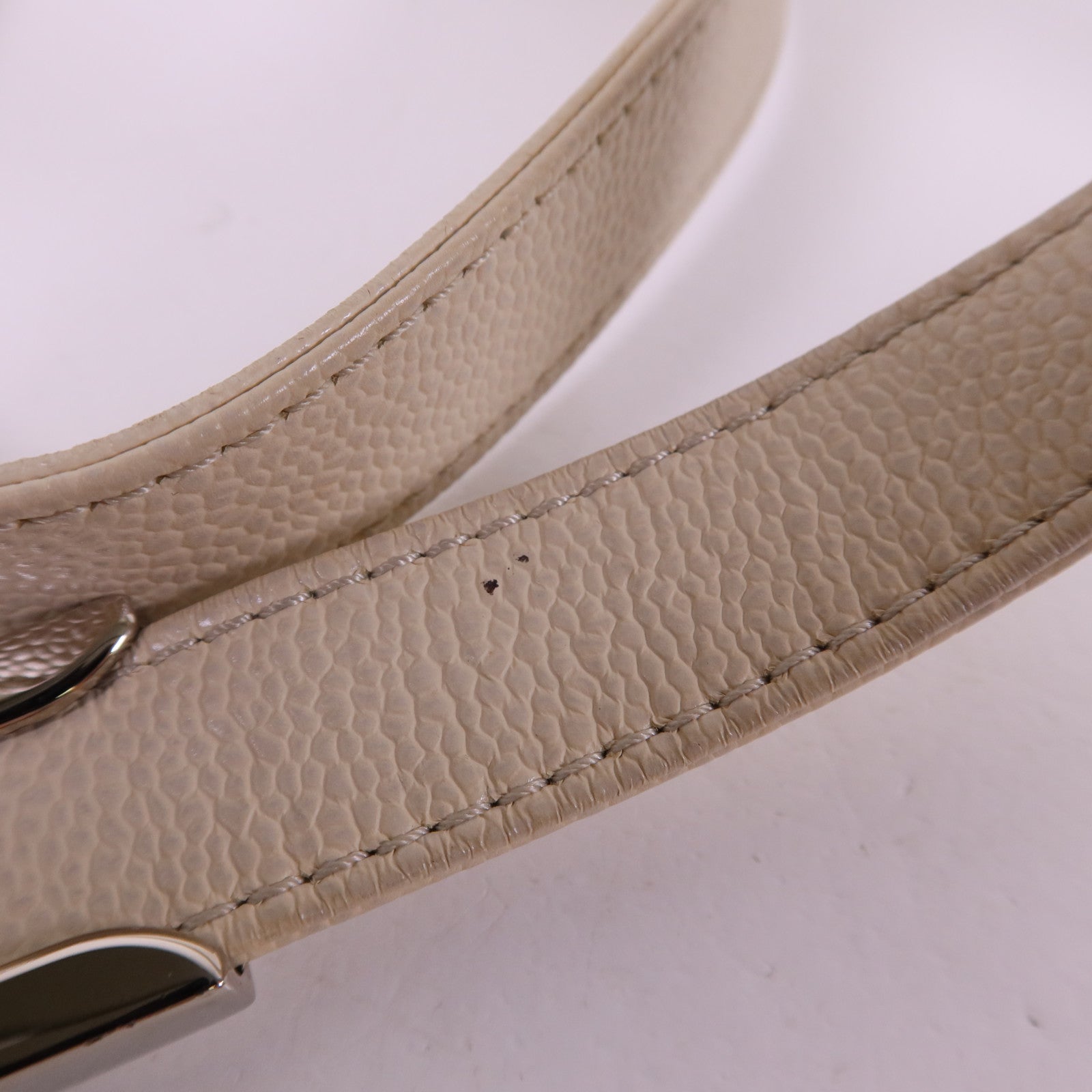 CHANEL 牛皮皮革Shoulder Bag銀扣肩背袋