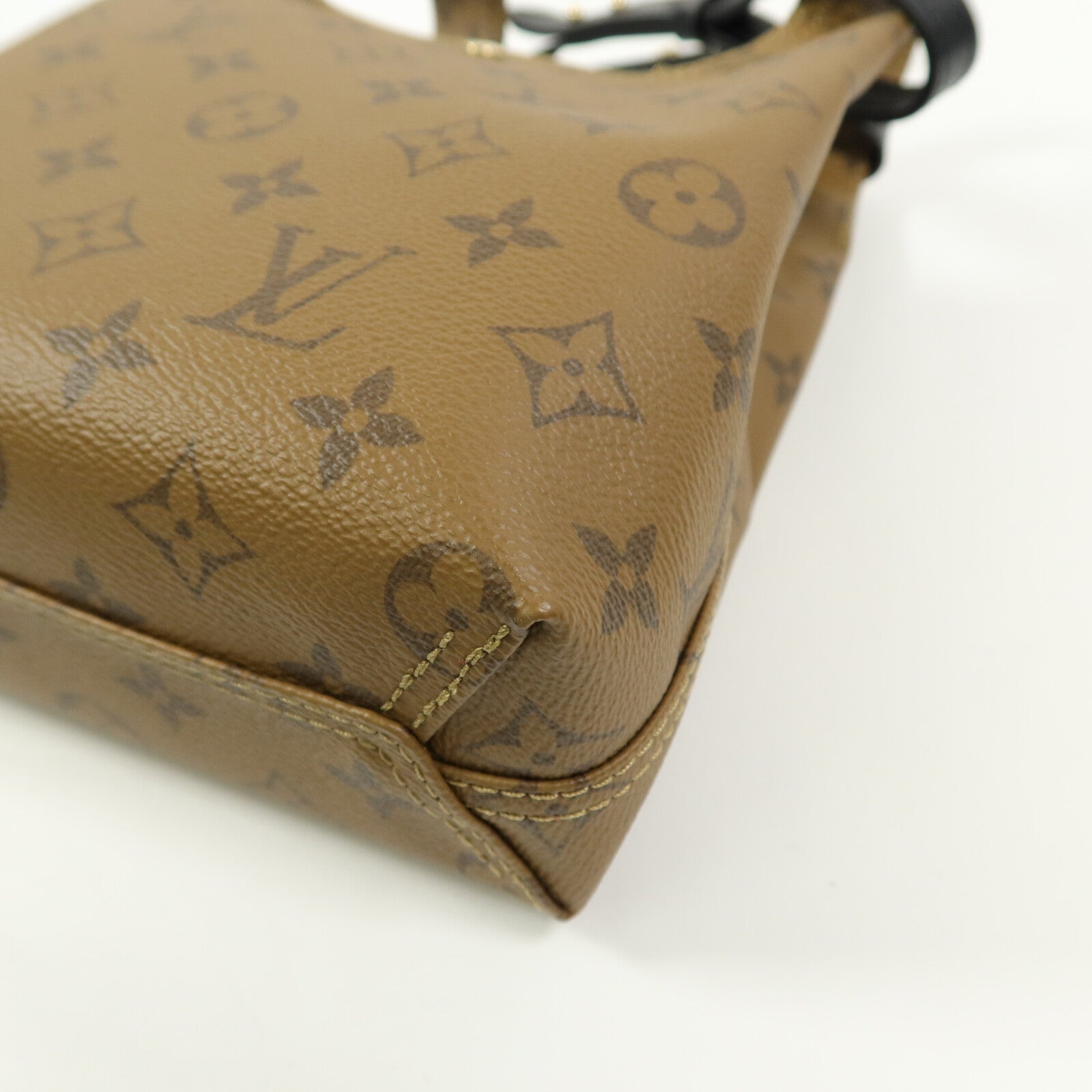 LOUIS VUITTON Monogram Reverse Atlantis BB金扣手挽肩背兩用袋