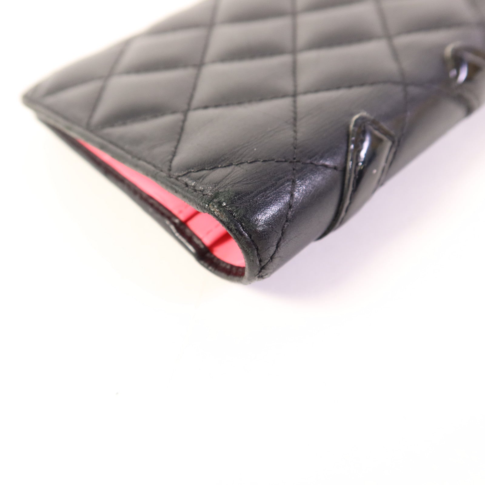 CHANEL 牛皮皮革Cambon Long Bifold Wallet銀扣長錢包