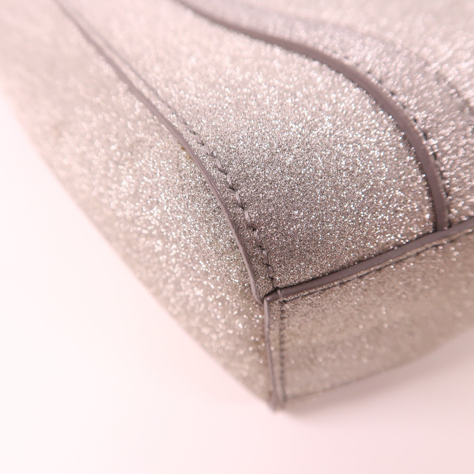 BALENCIAGA 2 Way Bag Leather Silver