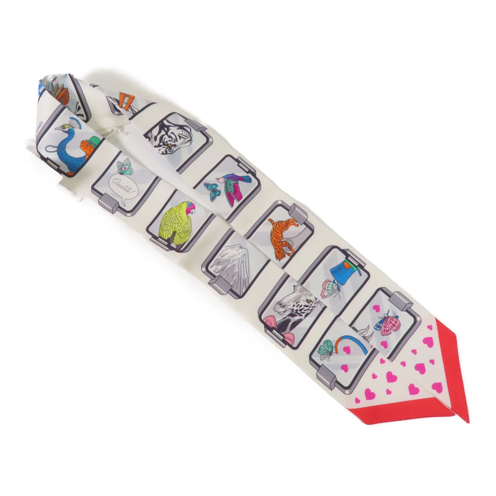 HERMES 絲質Twilly絲巾