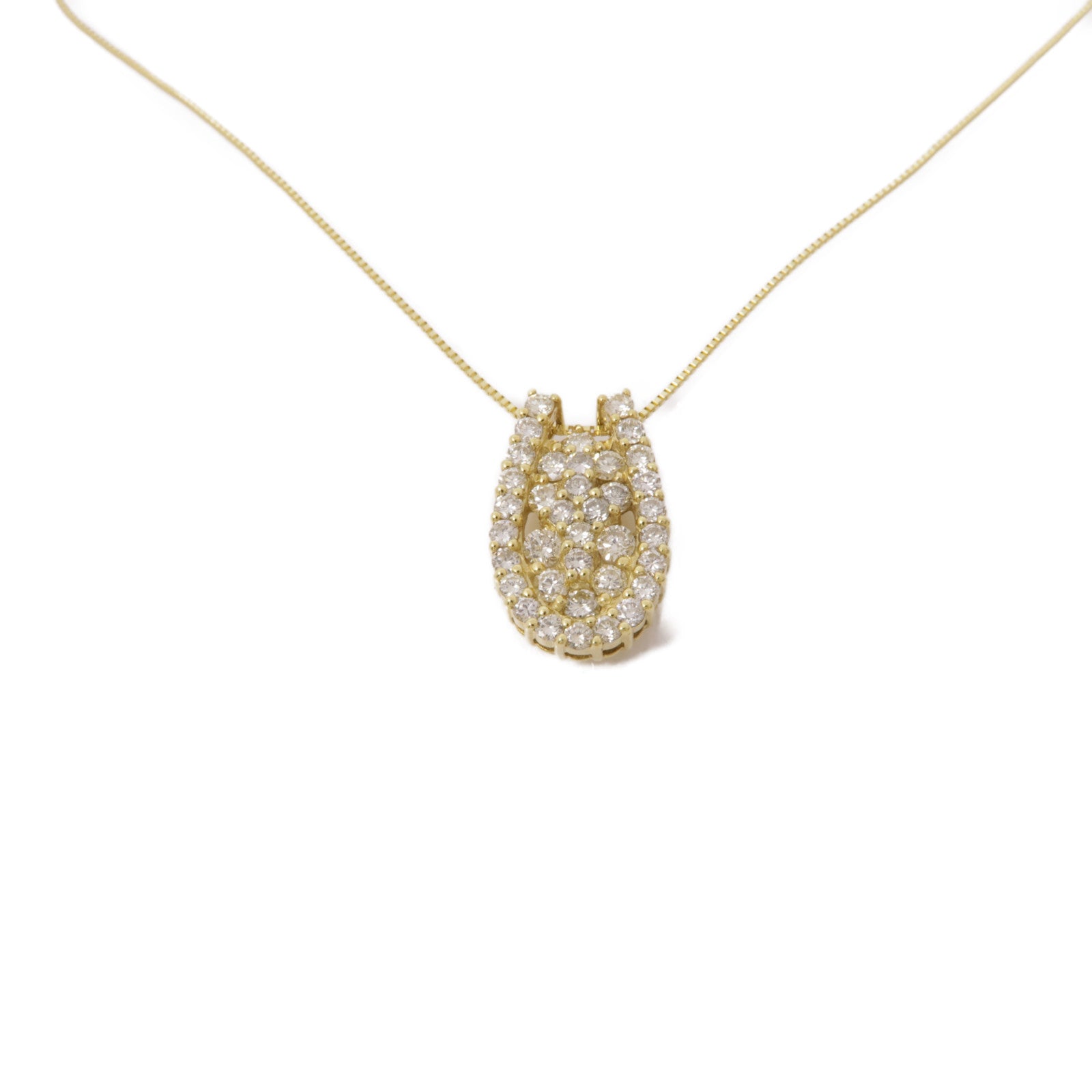 JEWELRY Diamond Necklace 18K Yellow Gold