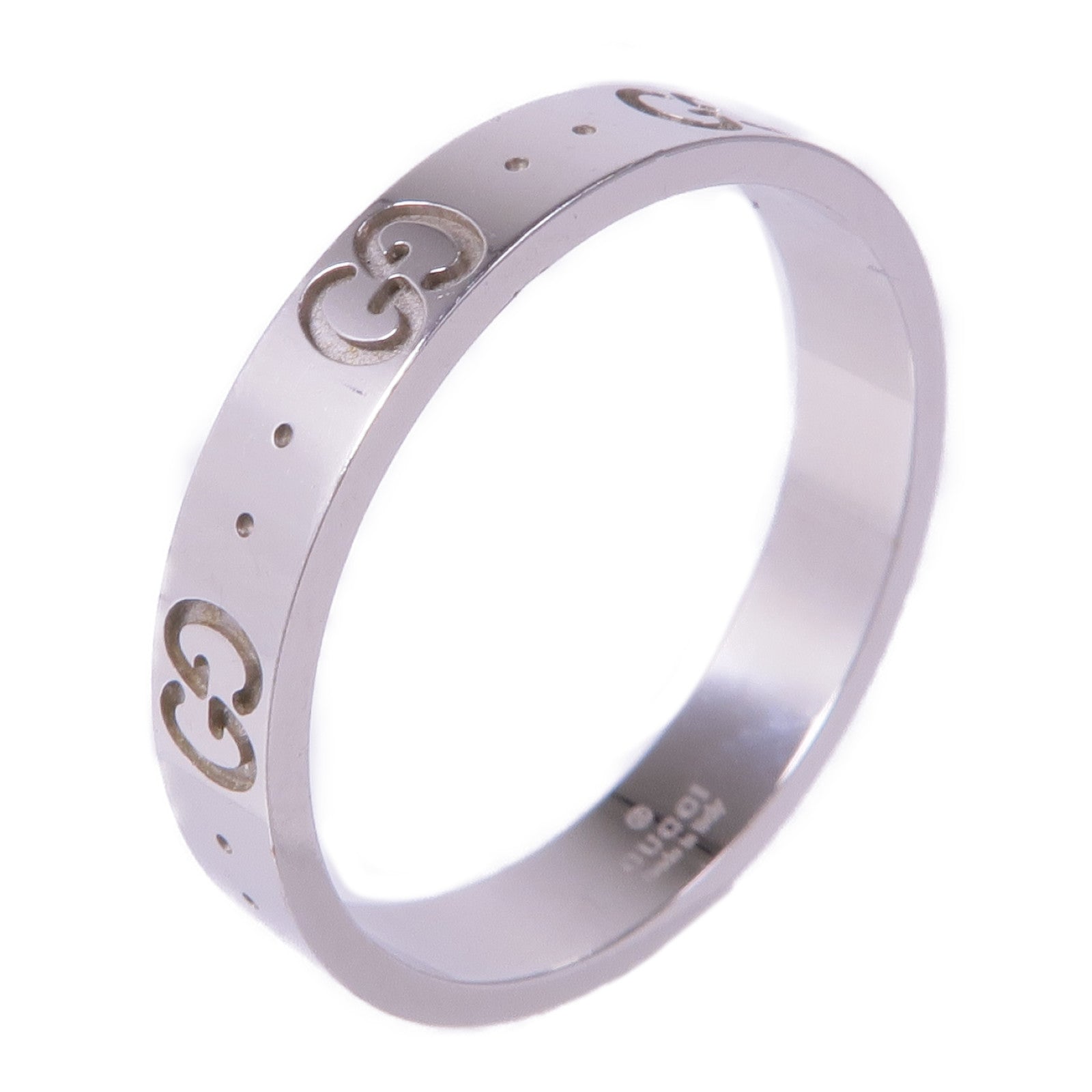 GUCCI 18K白金Gucci Icon Ring戒指GUCCI#23/US#10.25