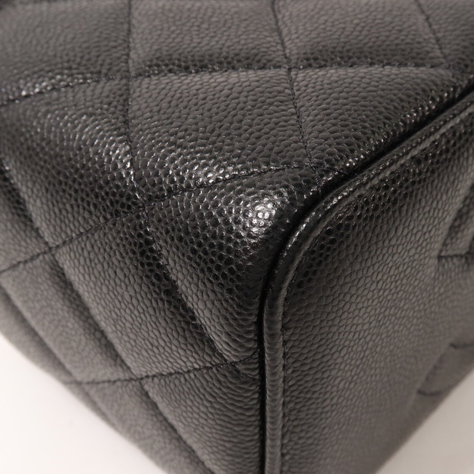 CHANEL 牛皮皮革Vanity Case鏈帶肩背袋