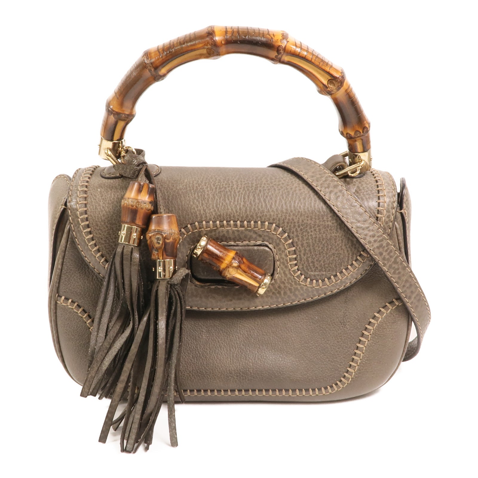 GUCCI 牛皮皮革2 Way Shoulder金扣手挽肩背兩用袋