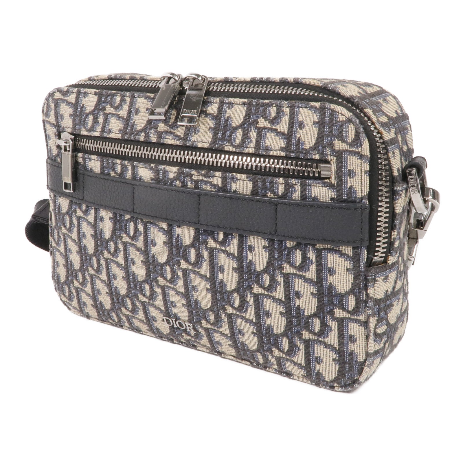 Dior 帆布Safari Messenger Bag銀扣肩背袋