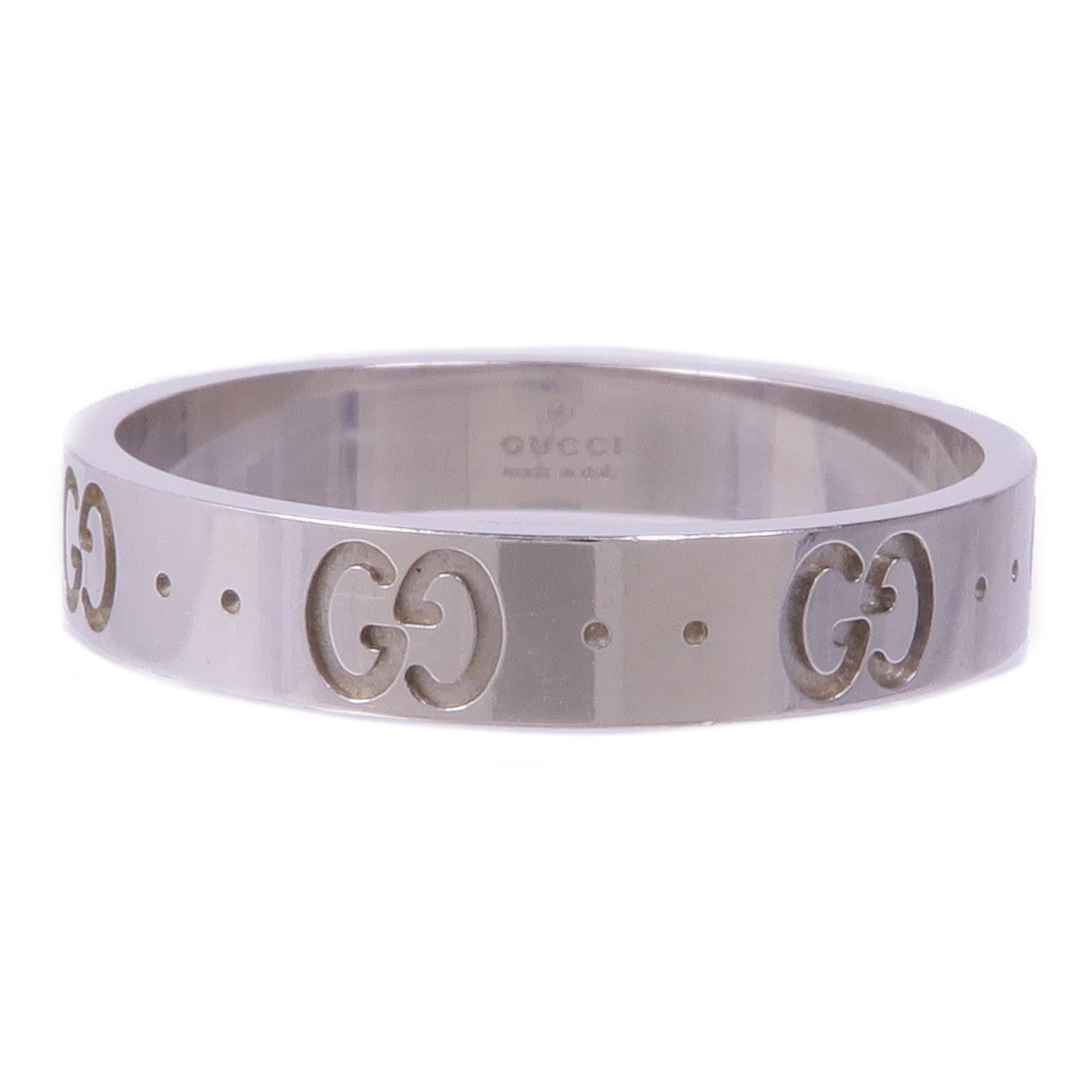 GUCCI 18K白金Gucci Icon Ring戒指GUCCI#23/US#10.25