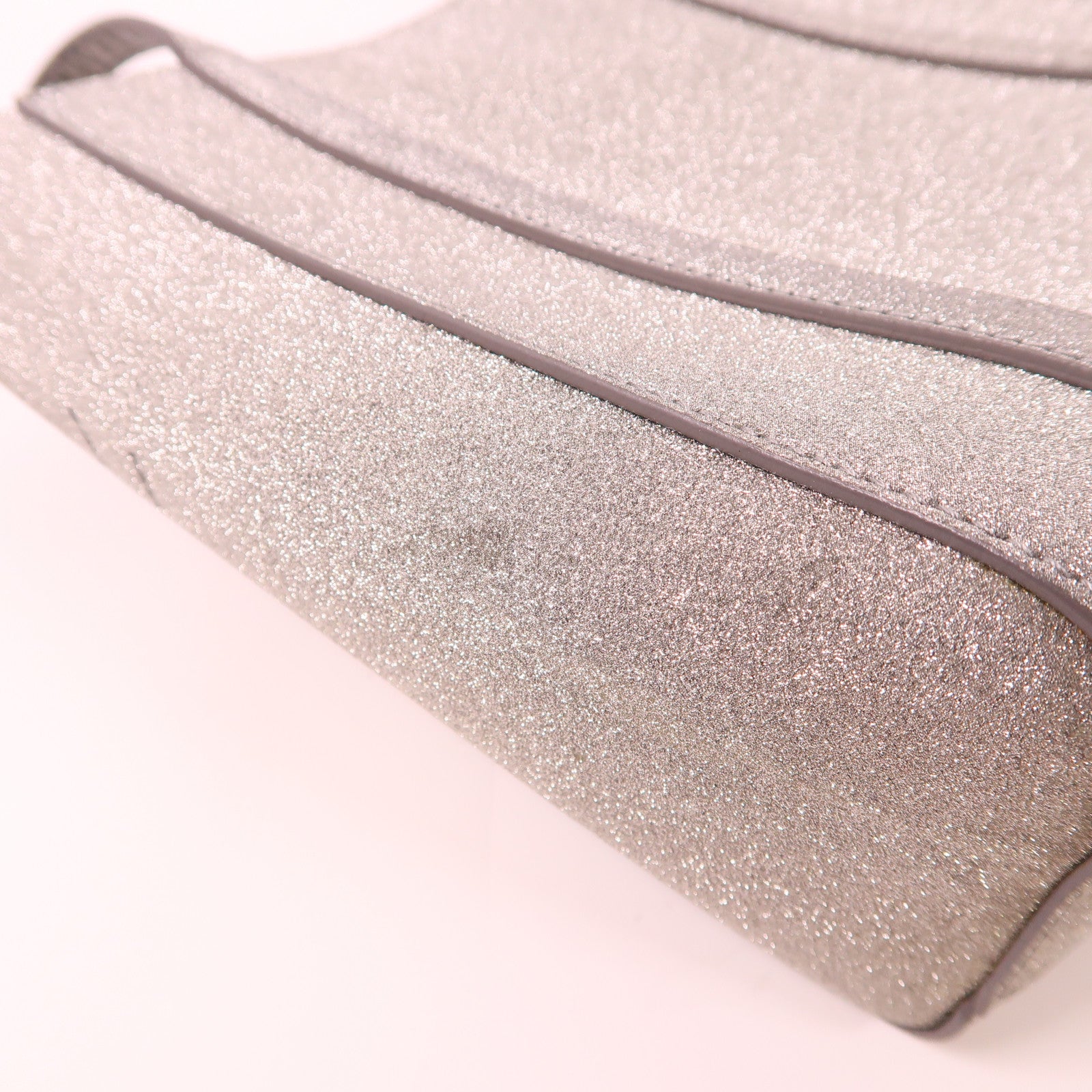 BALENCIAGA 2 Way Bag Leather Silver