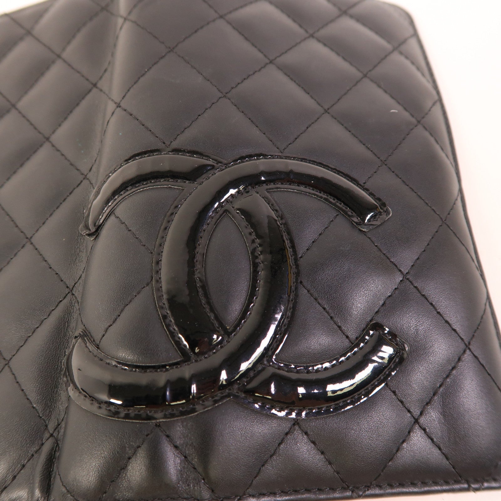 CHANEL 牛皮皮革Cambon Wallet銀扣長錢包