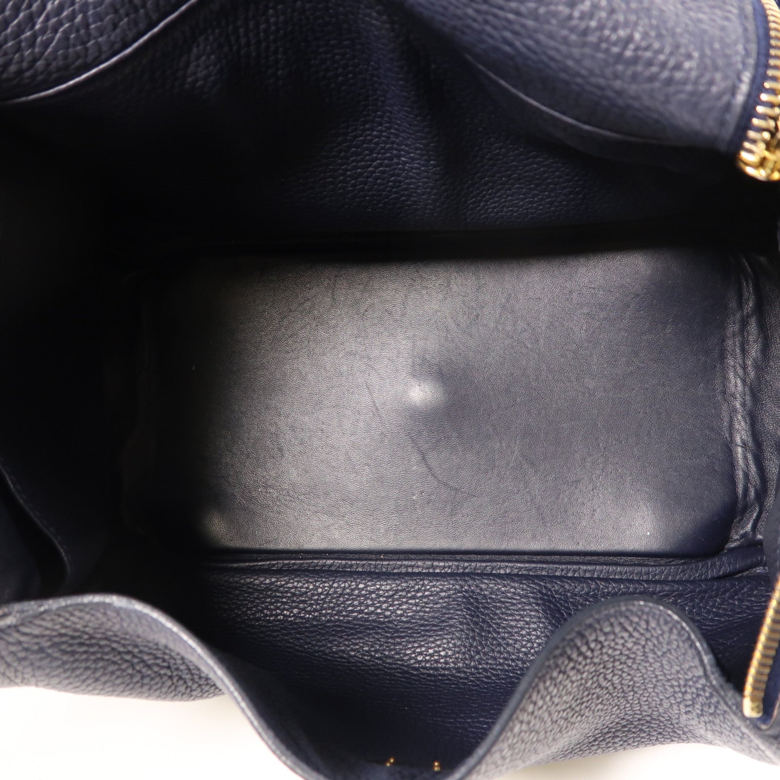 HERMES 【激減優惠】皮革Lindy 30手挽肩背兩用袋Blue Nuit