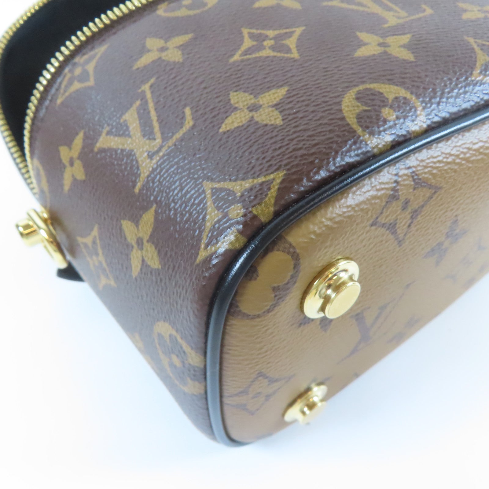 LOUIS VUITTON Monogram Vanity Case PM金扣鏈帶肩背袋啡色