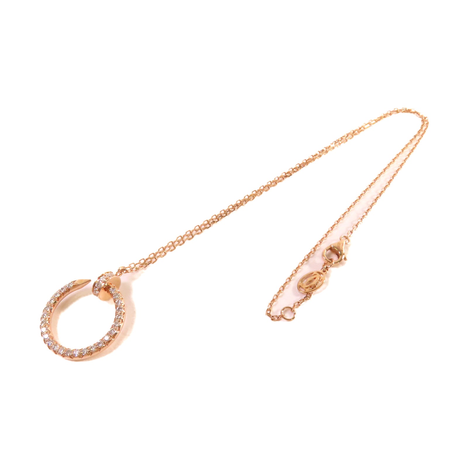 CARTIER 18K玫瑰金Diamonds Juste Un Clou Necklace項鍊