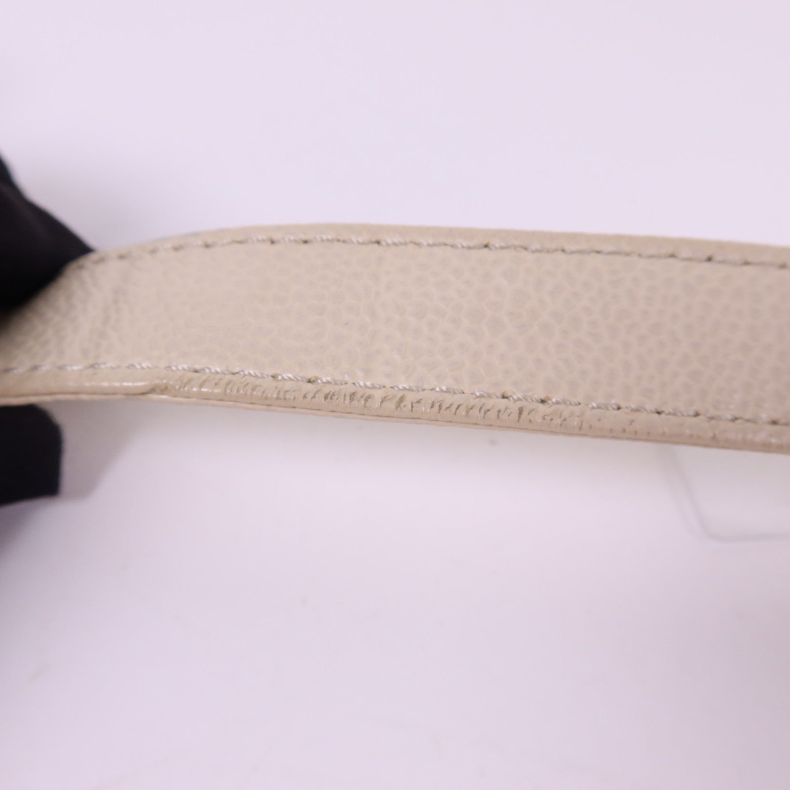 CHANEL 牛皮皮革Shoulder Bag銀扣肩背袋