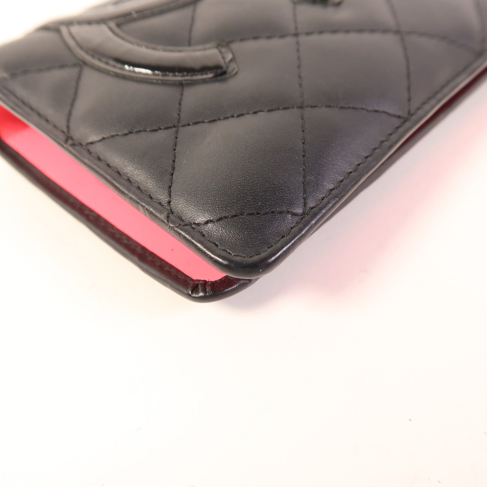 CHANEL 牛皮皮革Cambon Wallet銀扣長錢包