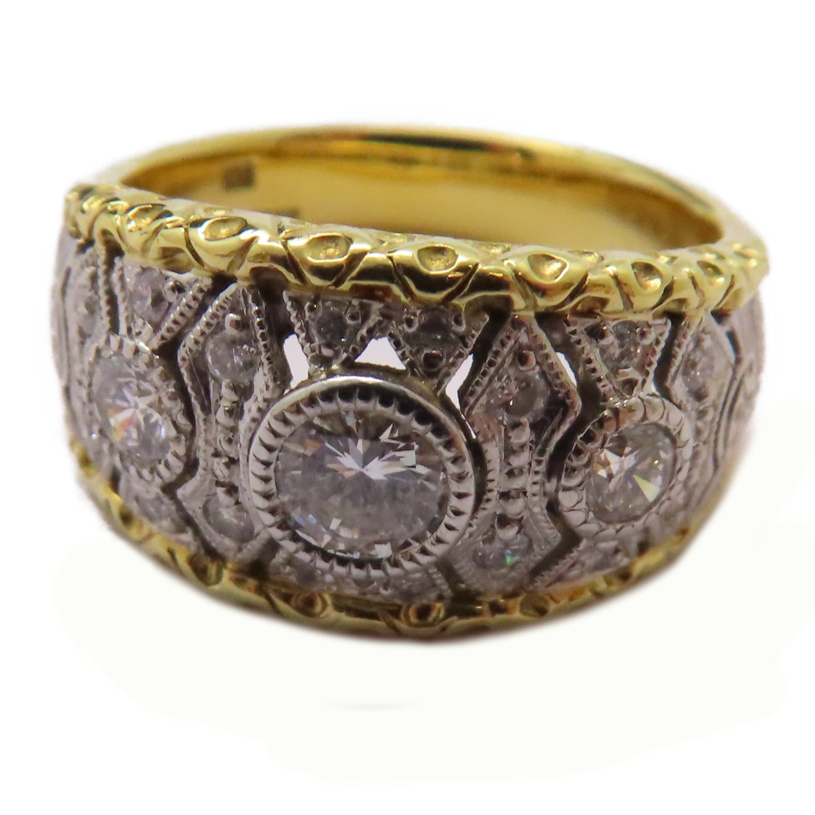 JEWELRY 18K黃金/PT900鉑金Diamond Ring 0.26ct/0.31ct鑽石戒指US#5.75