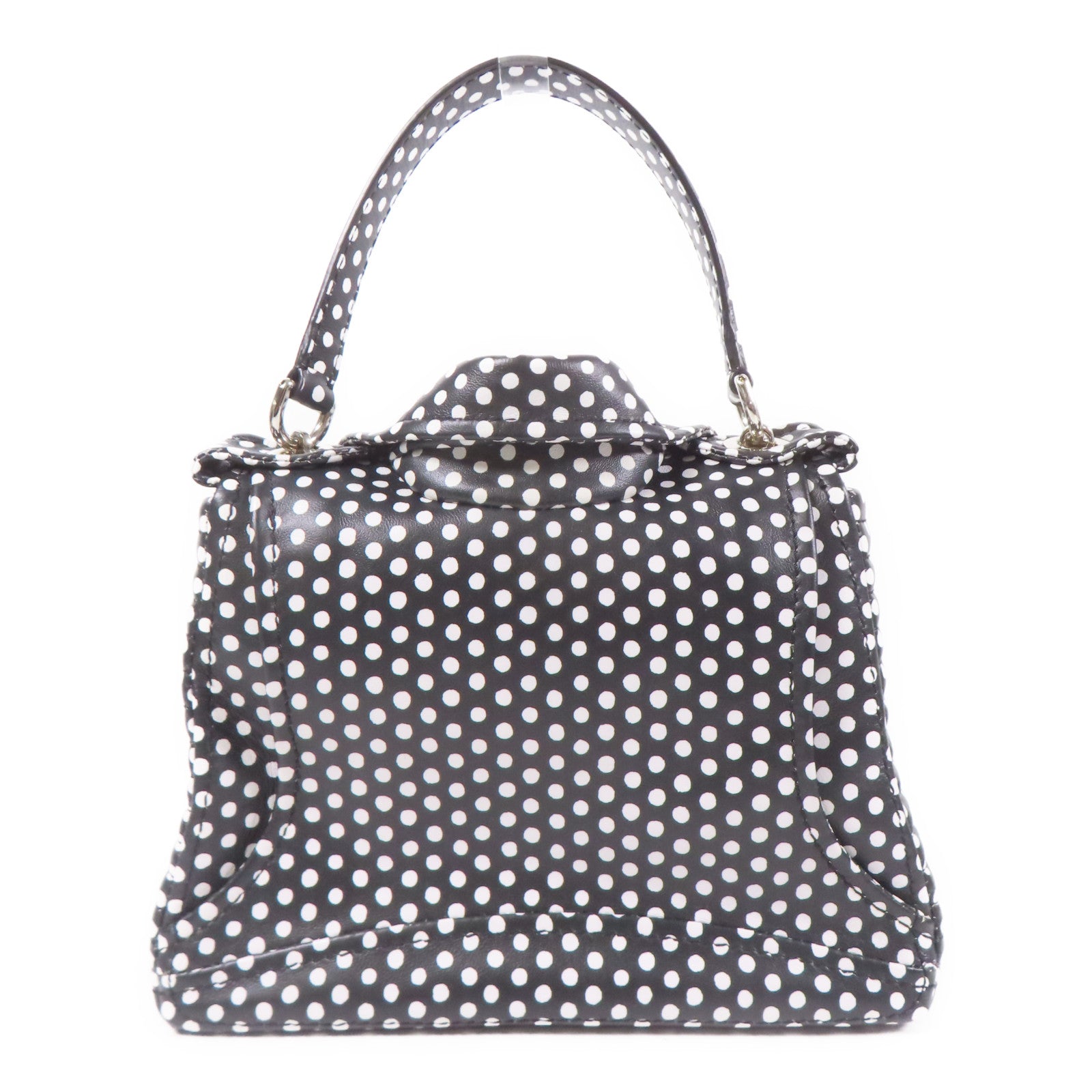 MOSCHINO 牛皮皮革Shoulder Bag銀扣手挽肩背兩用袋