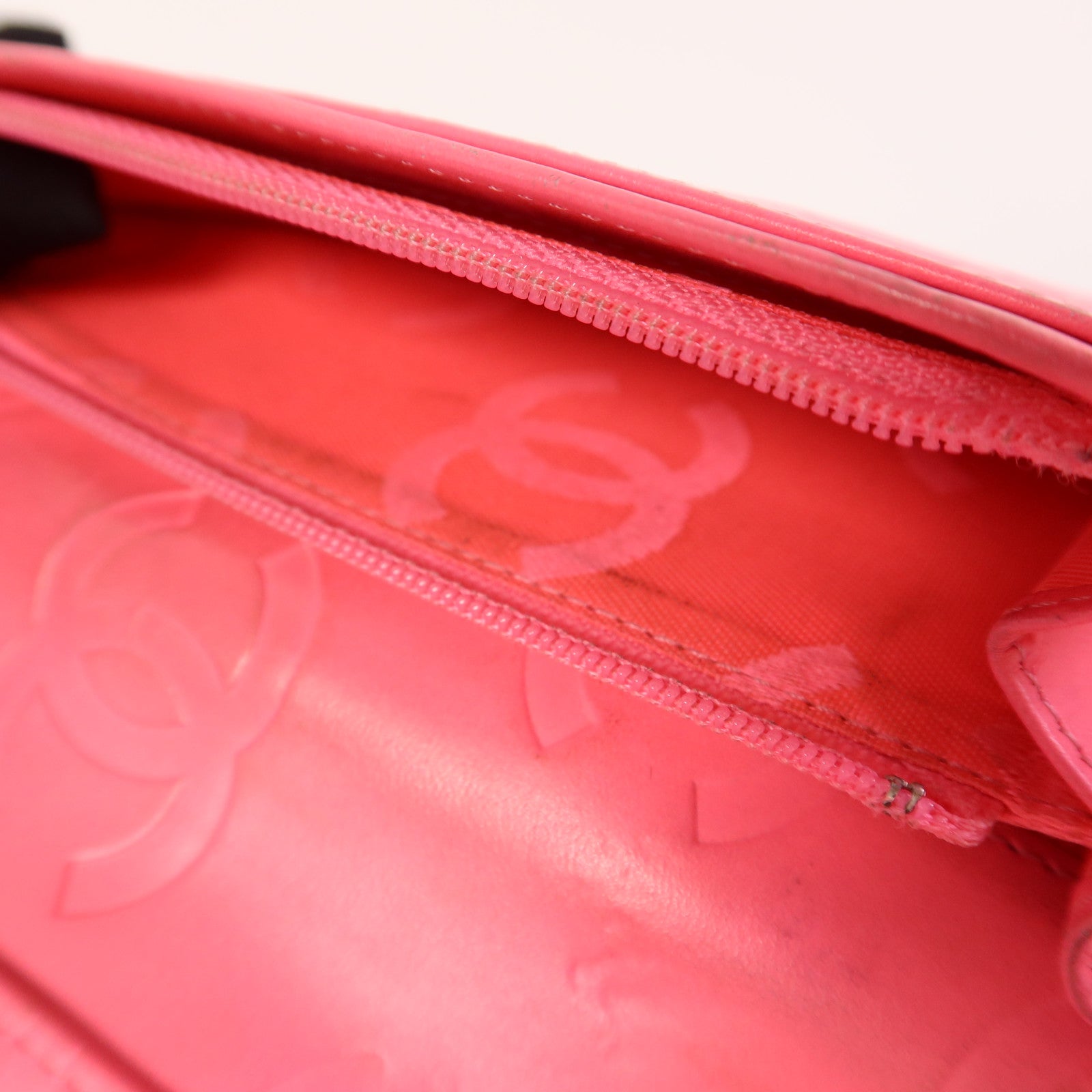 CHANEL 牛皮皮革Cambon Long Bifold Wallet銀扣長錢包