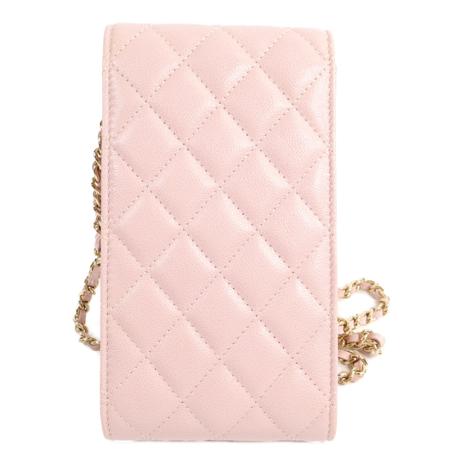 CHANEL 牛皮皮革Phone Bag鏈帶肩背袋