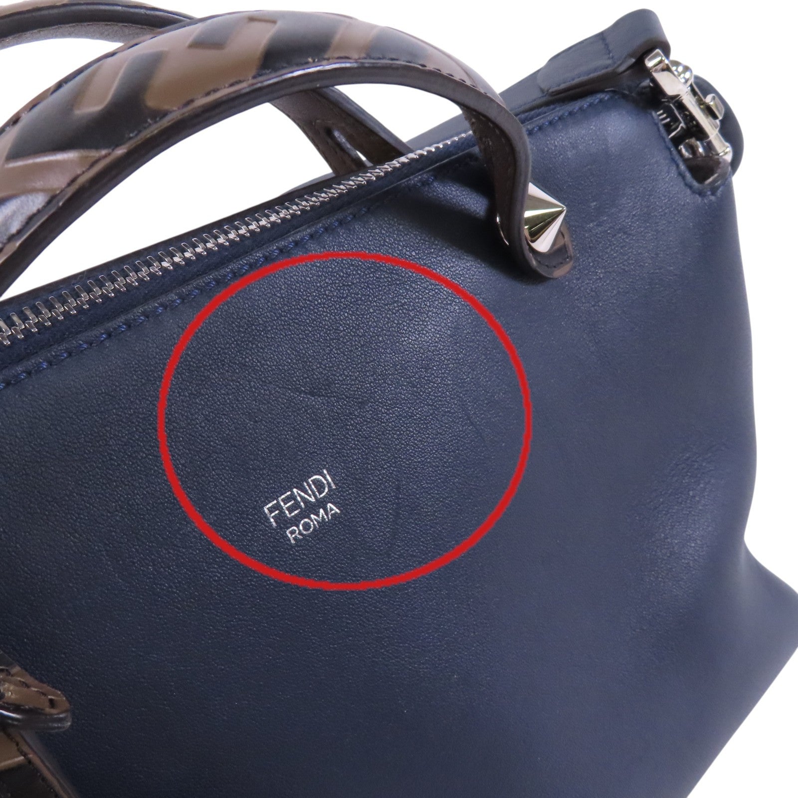 FENDI 牛皮皮革By The Way銀扣手挽肩背兩用袋