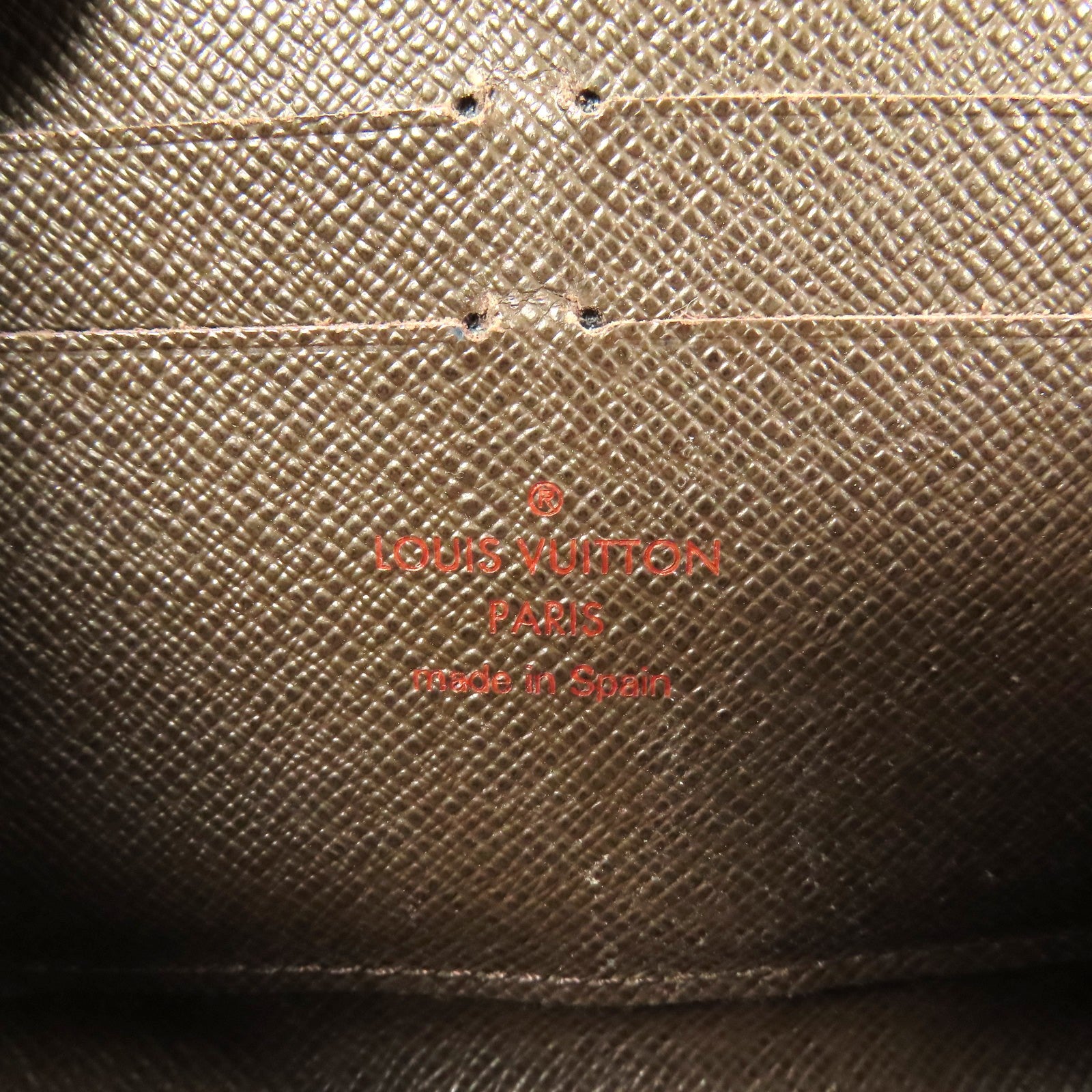 LOUIS VUITTON Damier Zippy Wallet金扣長錢包