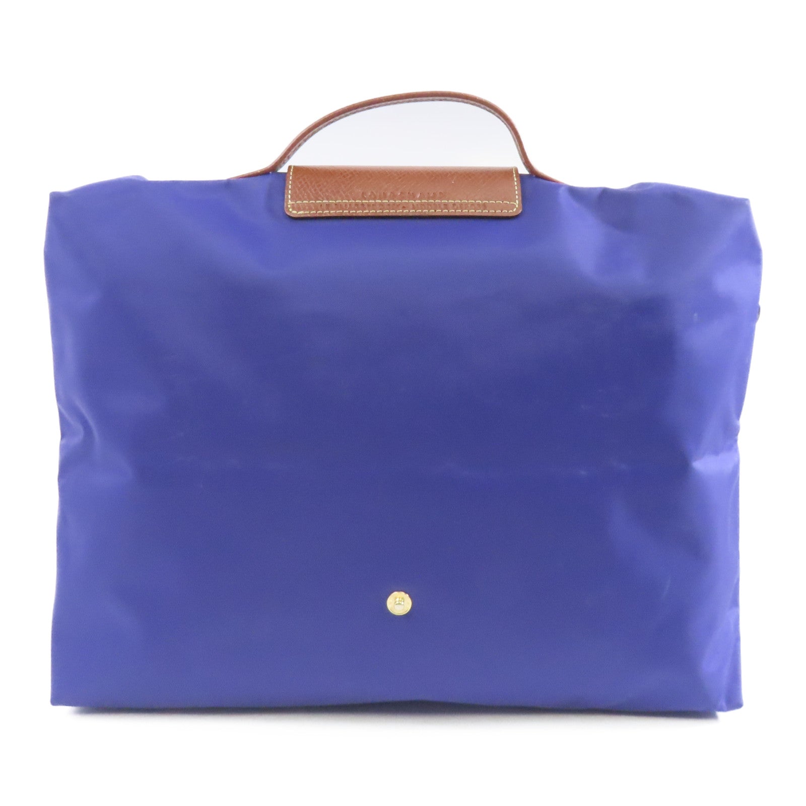 Longchamp 尼龍/皮革Handbag手挽袋紫色/啡色