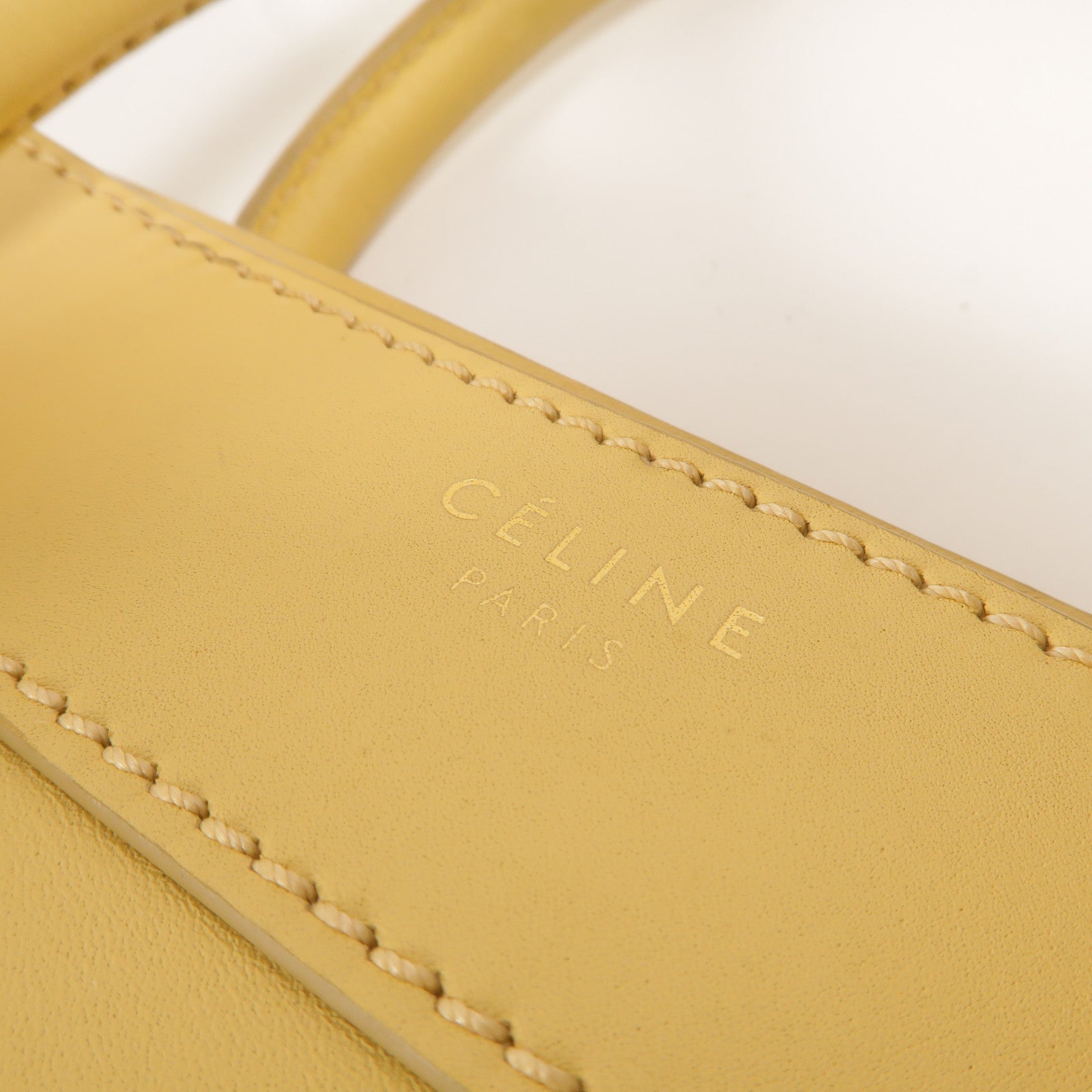 CELINE 牛皮皮革Micro Luggage手挽袋