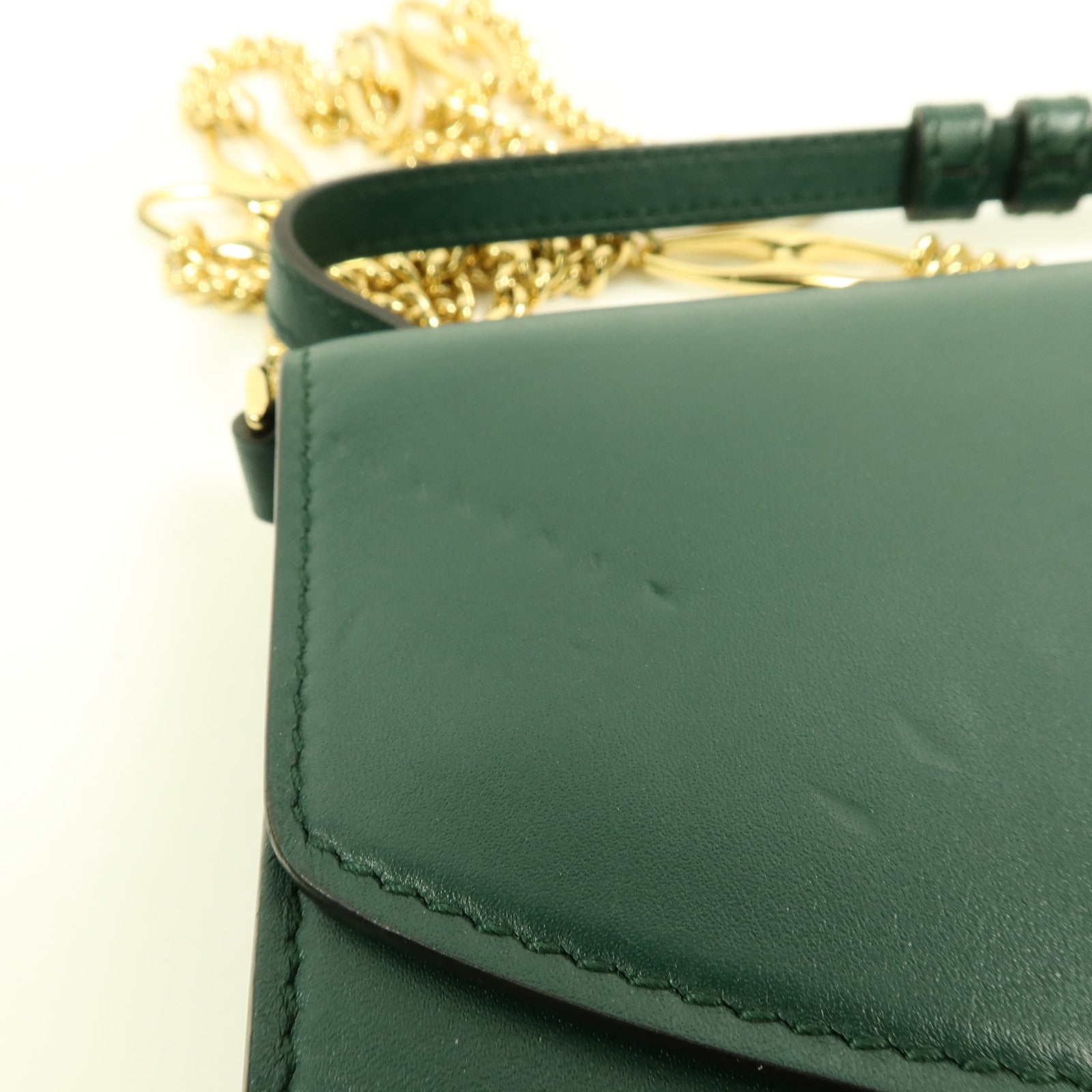 GUCCI 牛皮皮革Zumi Shoulder Bag鏈帶手挽肩背兩用袋