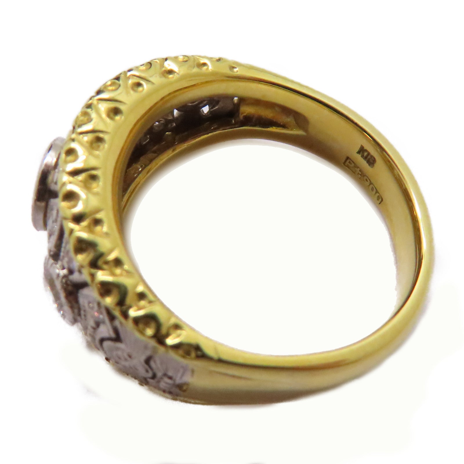JEWELRY 18K黃金/PT900鉑金Diamond Ring 0.26ct/0.31ct鑽石戒指US#5.75