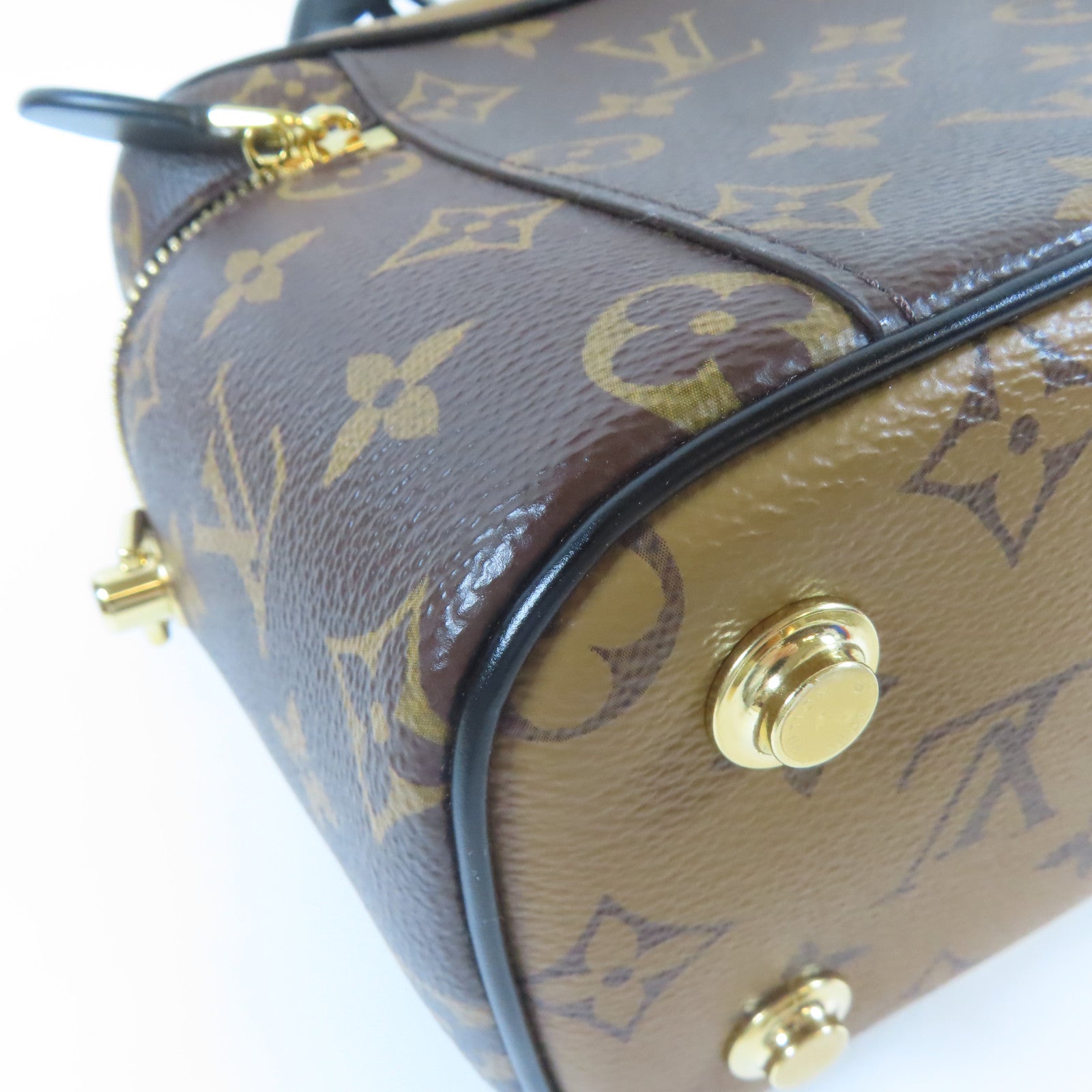 LOUIS VUITTON Monogram Vanity Case PM金扣鏈帶肩背袋啡色