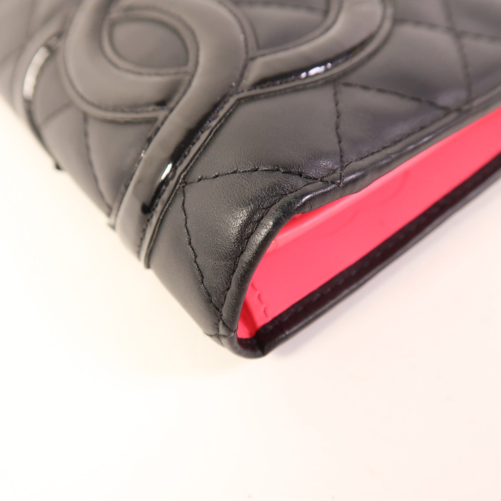 CHANEL 牛皮皮革Cambon Wallet銀扣長錢包