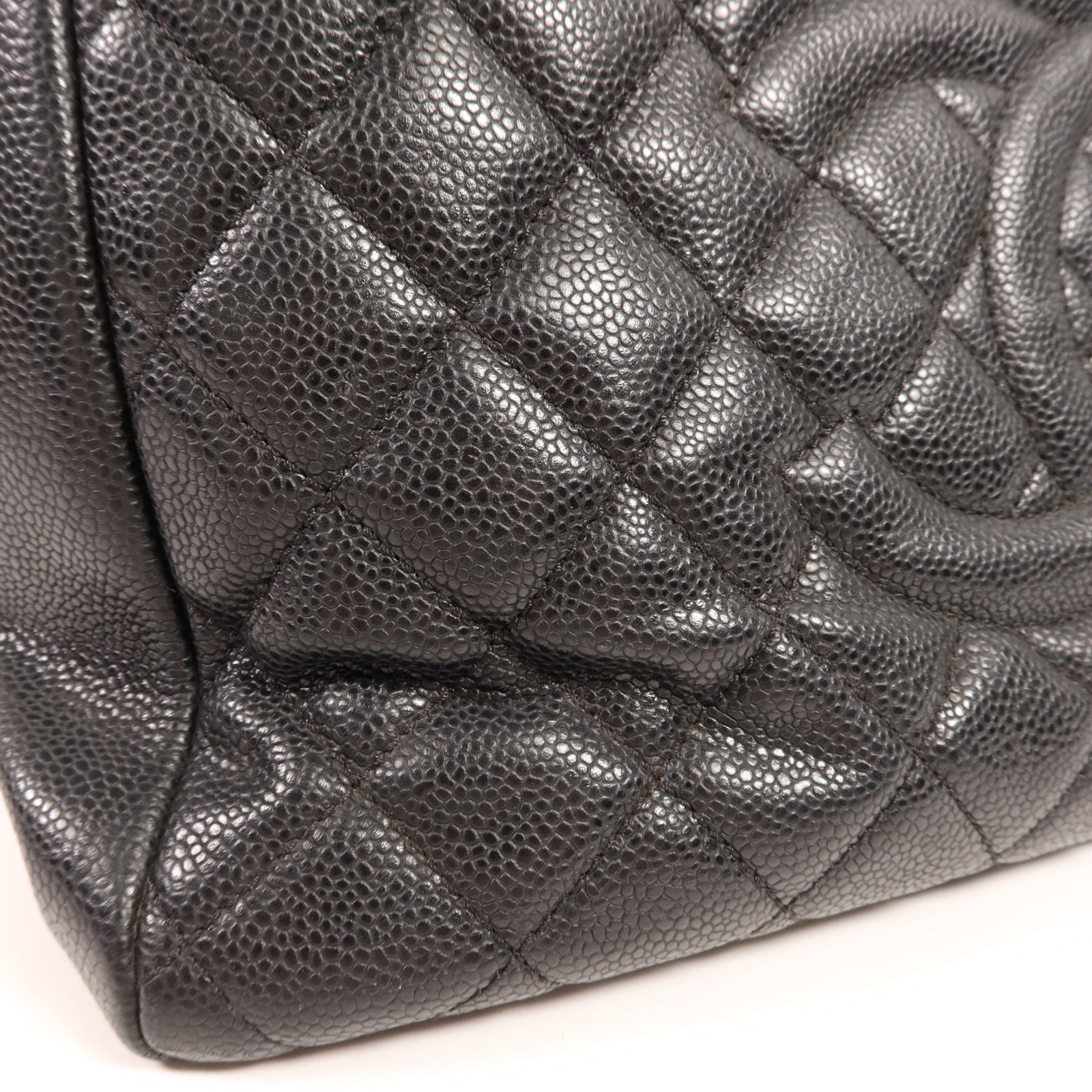 CHANEL 牛皮皮革GST Grand Shopping Tote Bag銀扣肩背袋