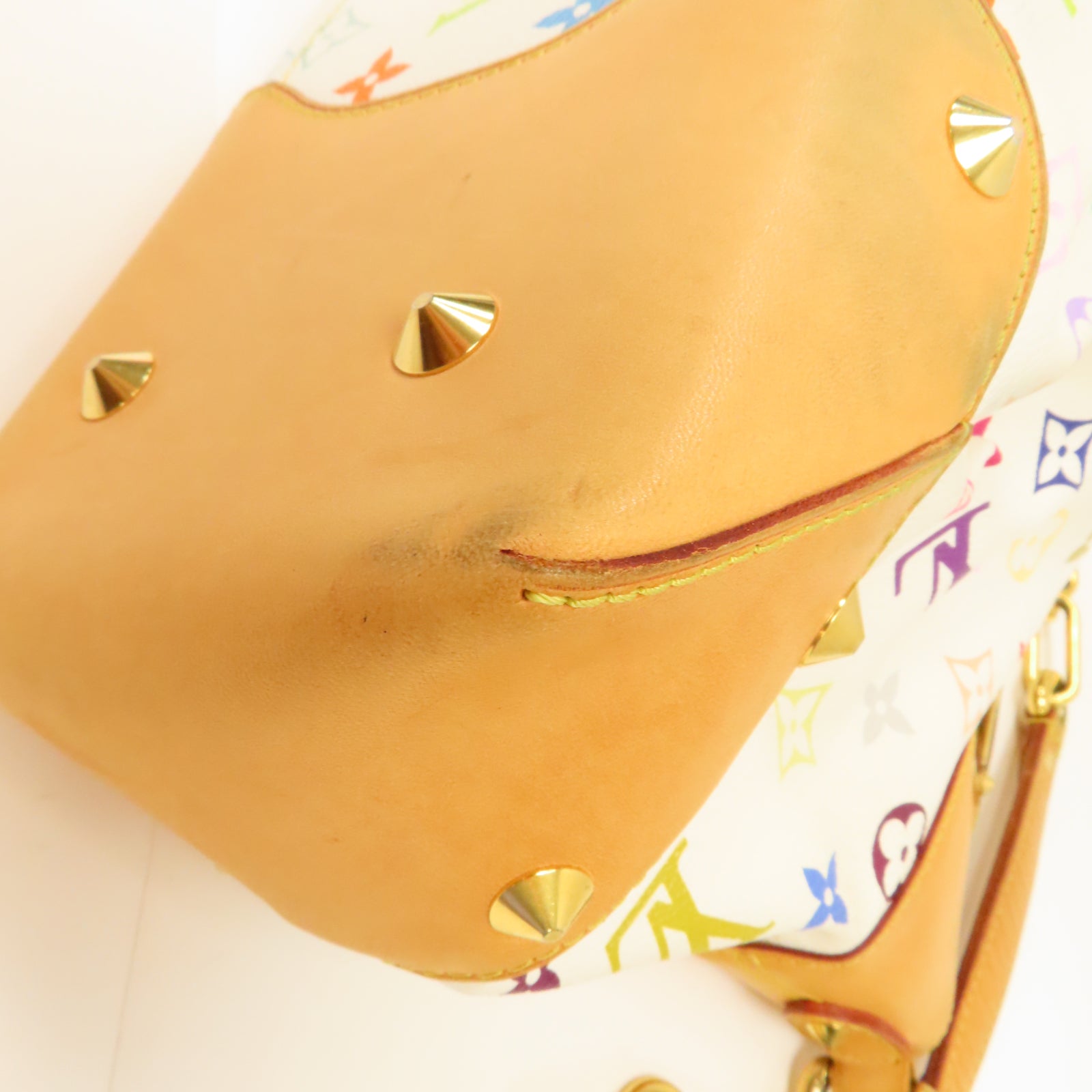 LOUIS VUITTON Monogram Multicolore Judy GM金扣手挽肩背兩用袋白色/彩色