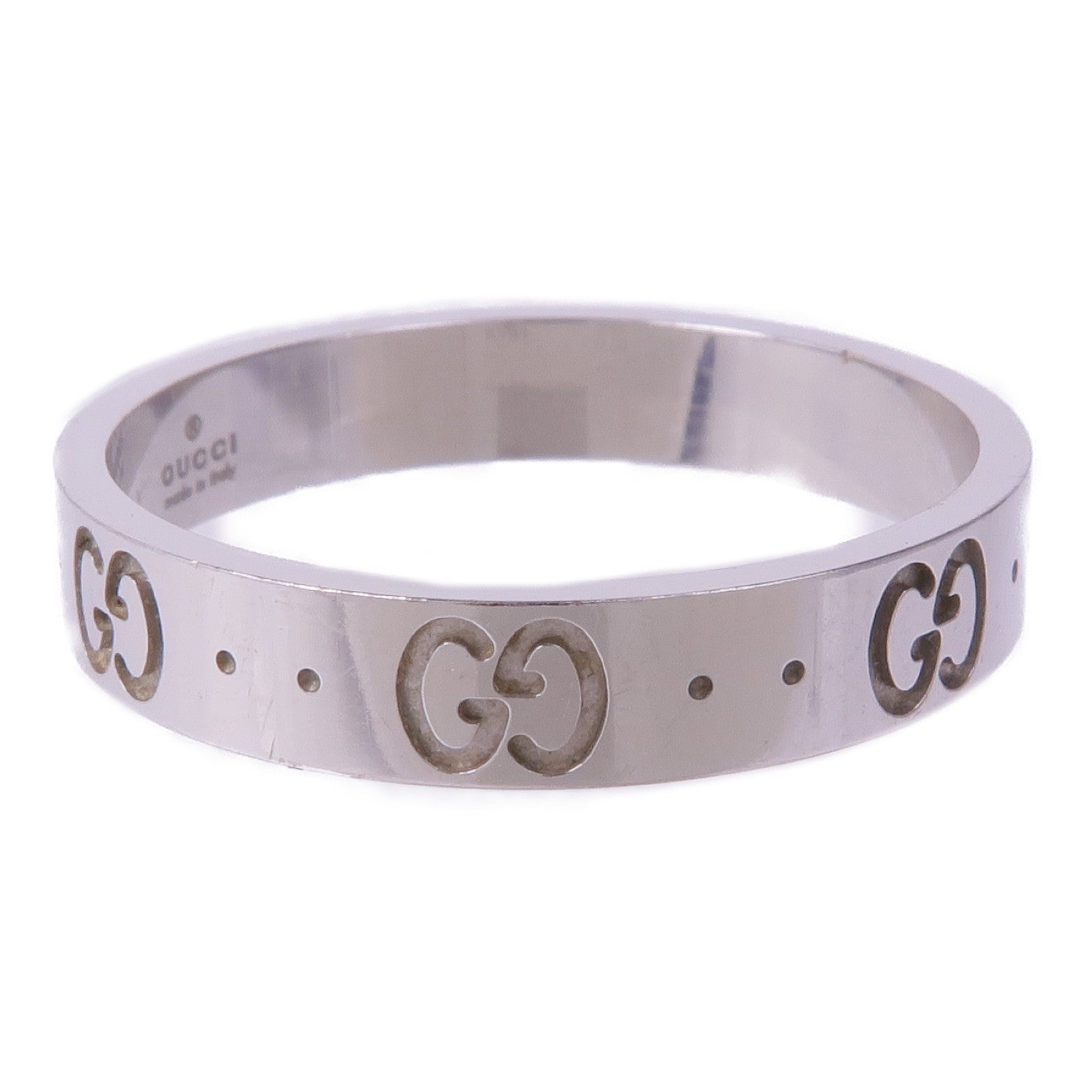 GUCCI 18K白金Gucci Icon Ring戒指GUCCI#23/US#10.25