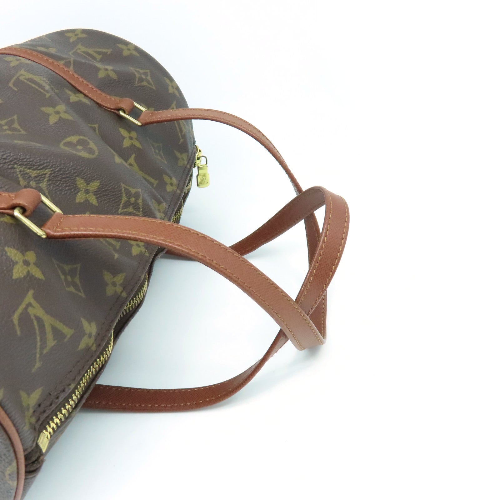 LOUIS VUITTON 【清倉大減價】Monogram Papillon金扣手挽肩背袋啡色