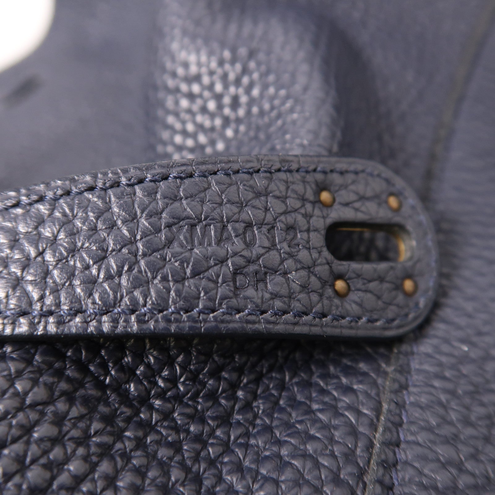 HERMES 皮革Lindy 30手挽肩背兩用袋Blue Nuit