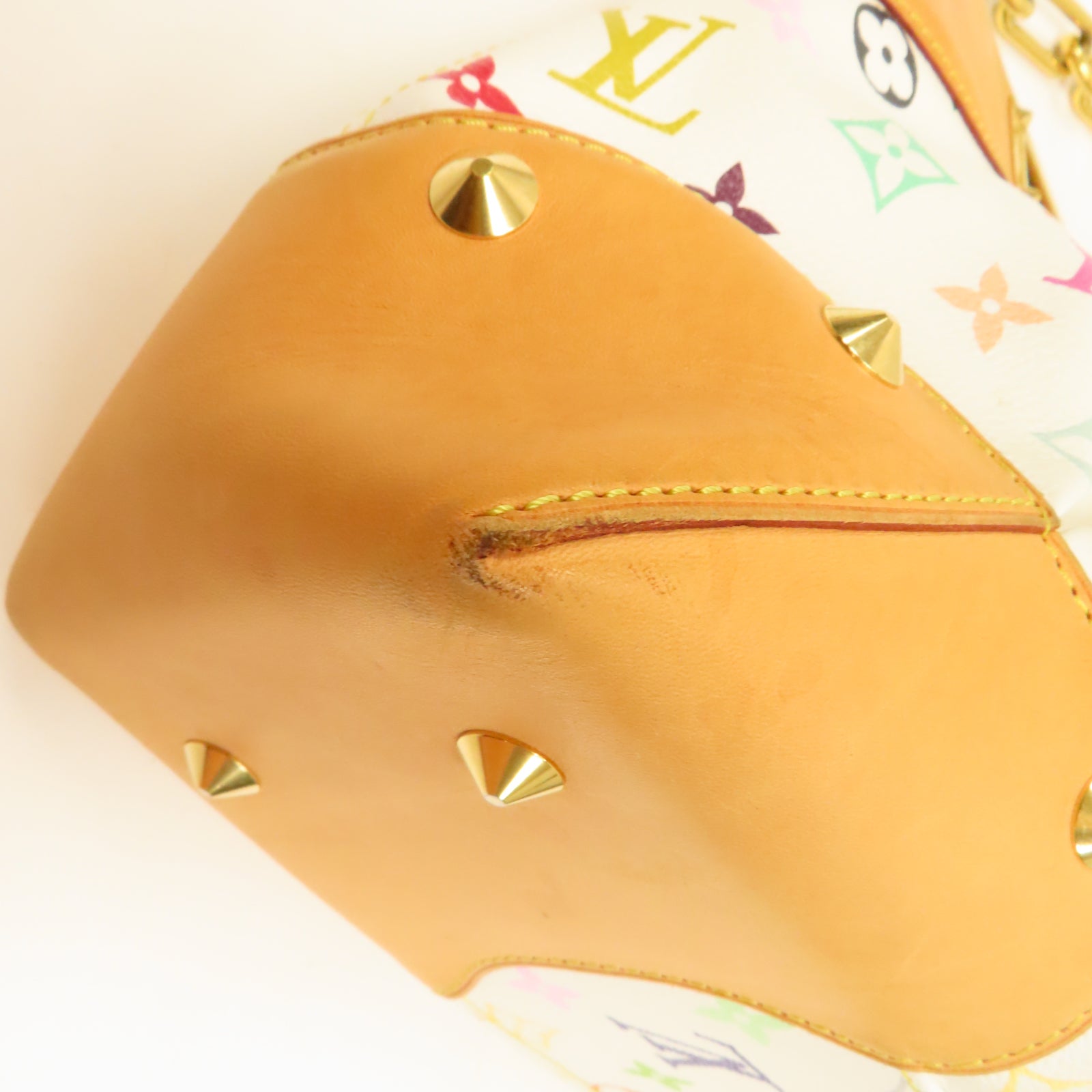LOUIS VUITTON Monogram Multicolore Judy GM金扣手挽肩背兩用袋白色/彩色