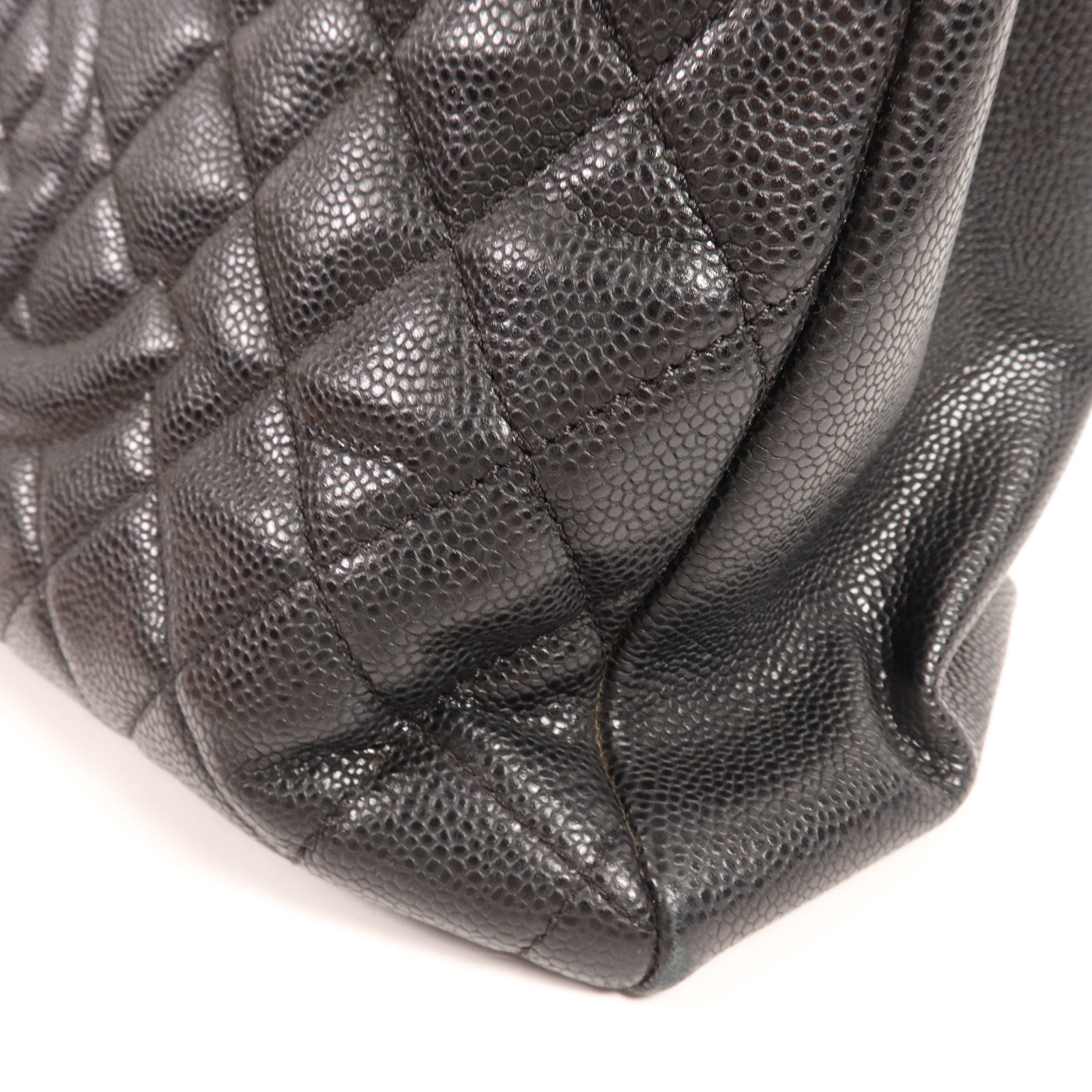 CHANEL 牛皮皮革GST Grand Shopping Tote Bag銀扣肩背袋