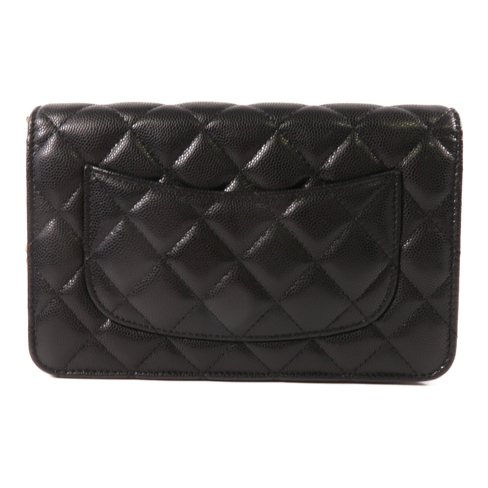 CHANEL 牛皮皮革WOC Wallet On Chain金扣鏈帶肩背袋
