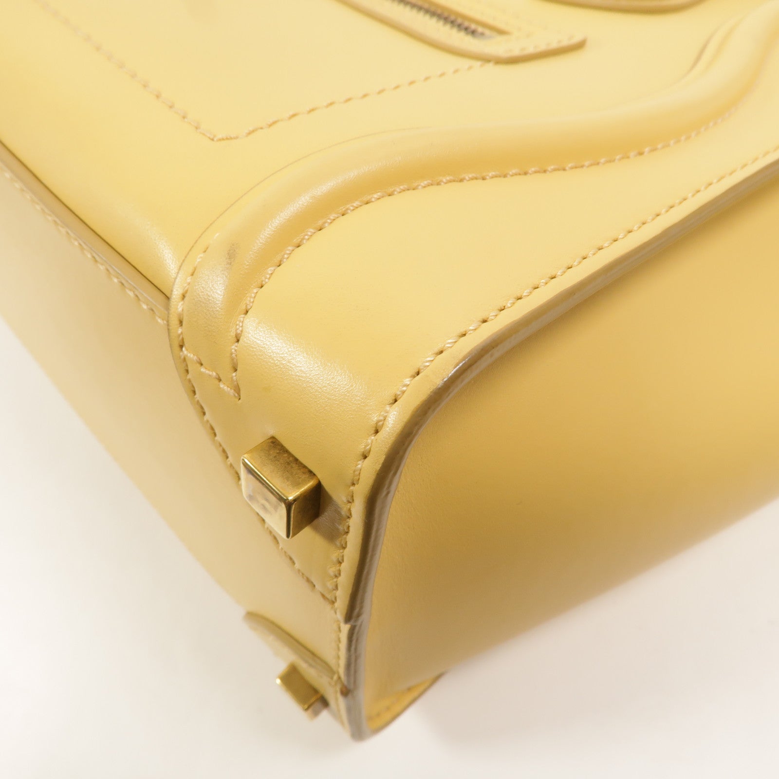 CELINE 牛皮皮革Micro Luggage手挽袋