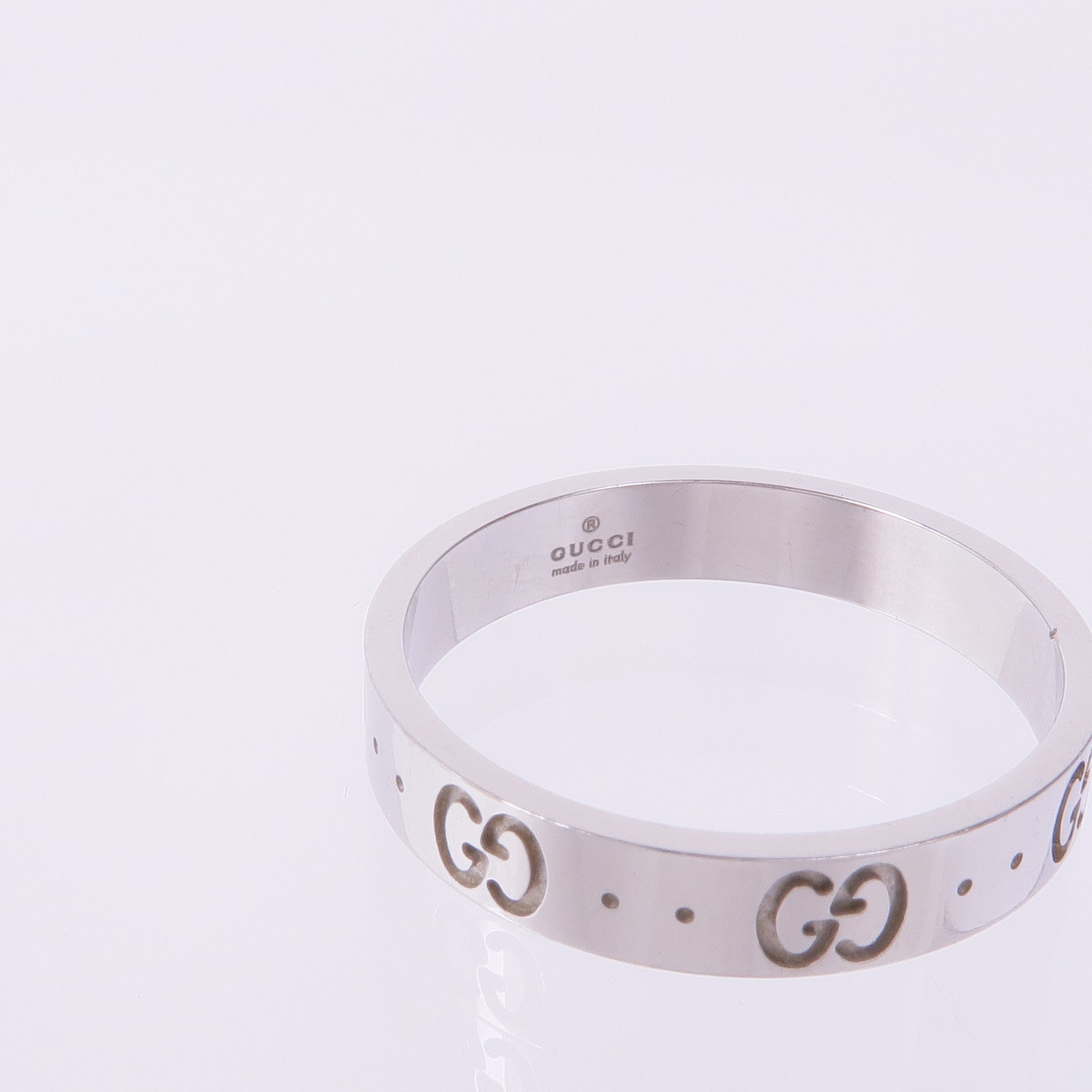 GUCCI 18K白金Gucci Icon Ring戒指GUCCI#23/US#10.25