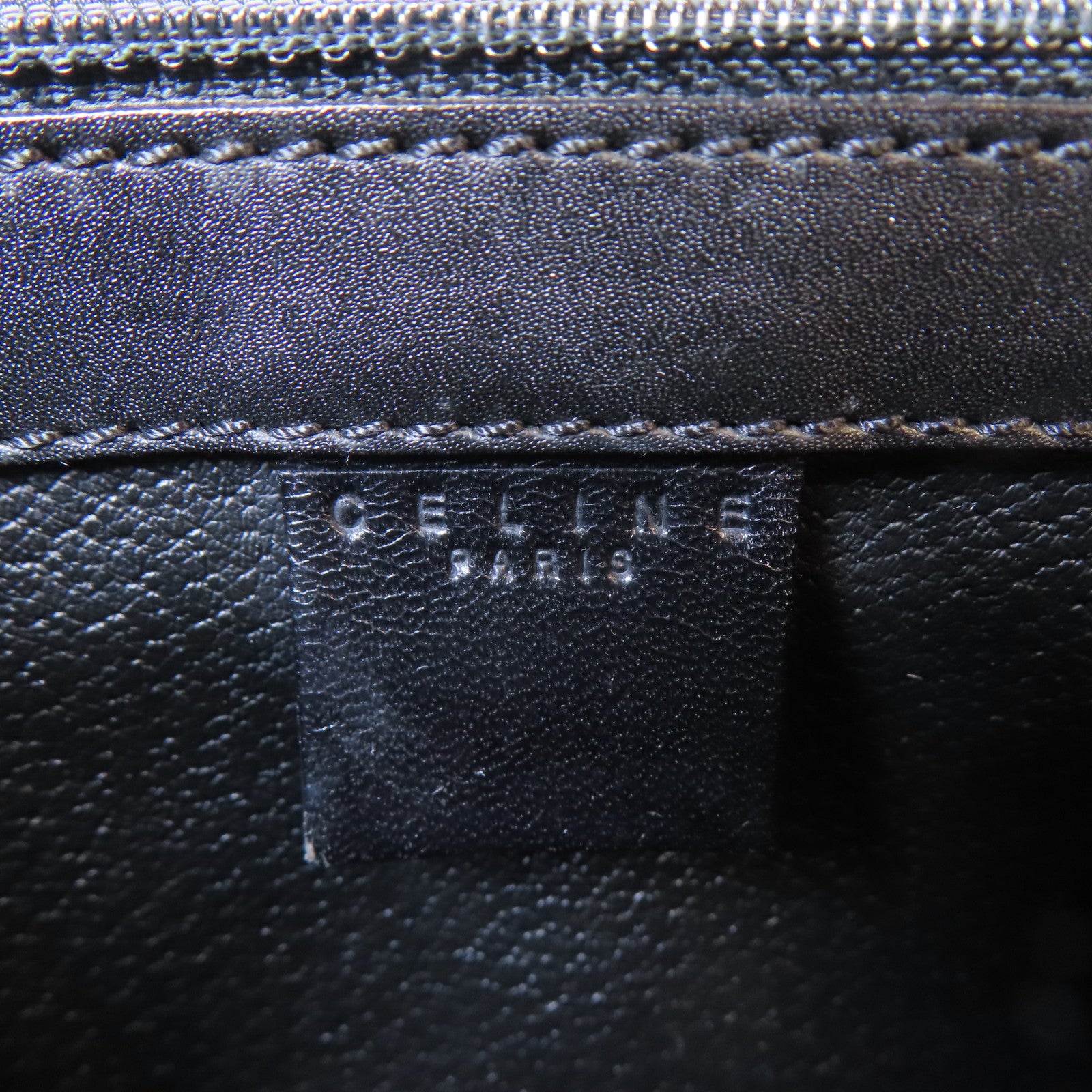 CELINE 塗層帆布Vintage Shoulder Bag金扣手挽肩背兩用袋黑色