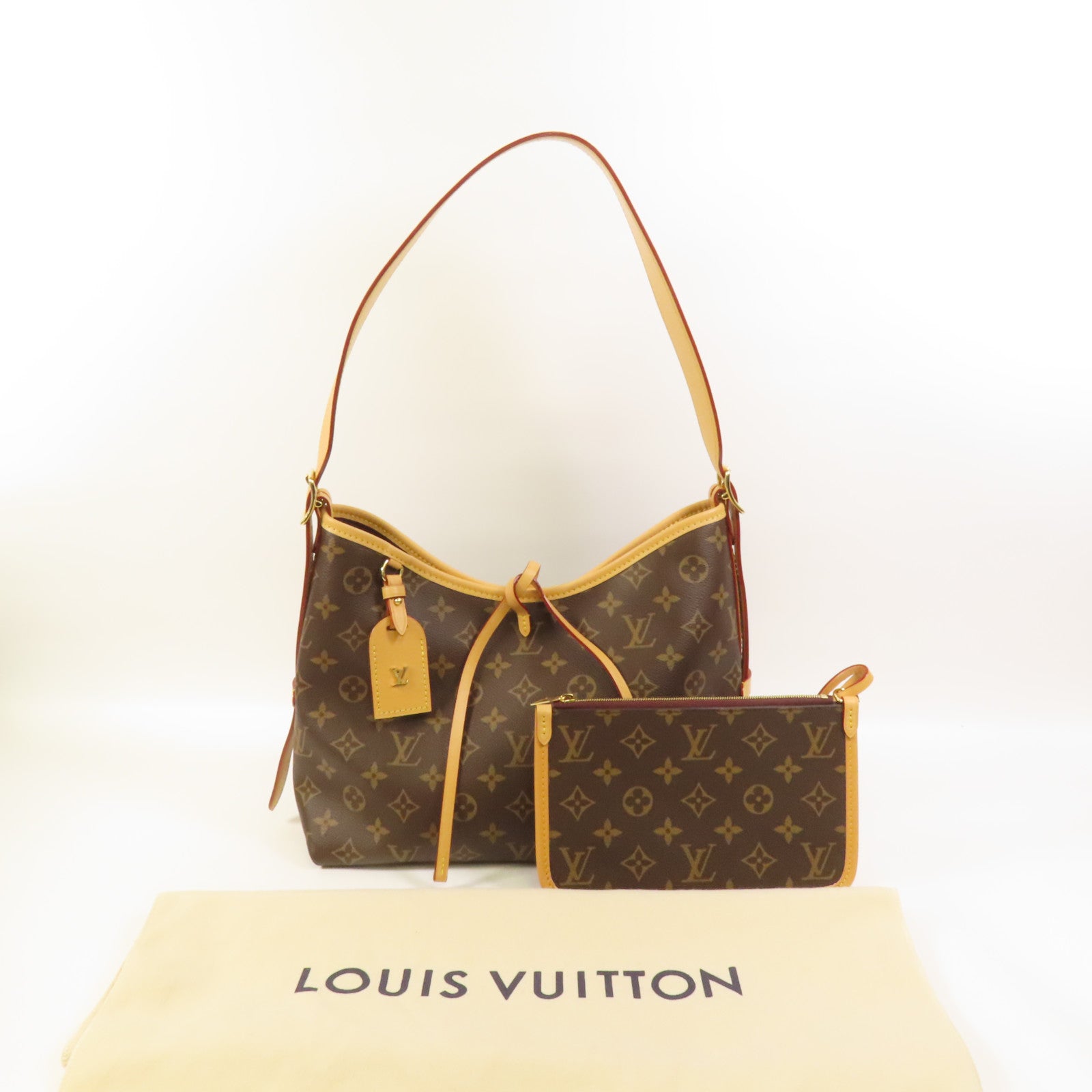 LOUIS VUITTON Monogram CarryAll PM金扣肩背袋