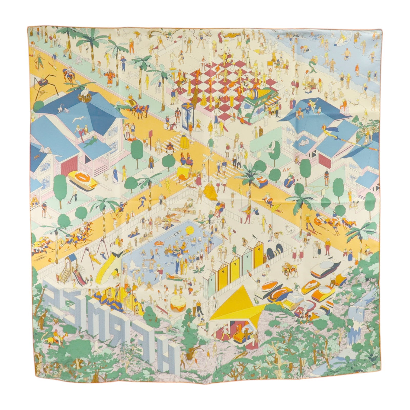 HERMES 絲質Scarf 90x90cm絲巾