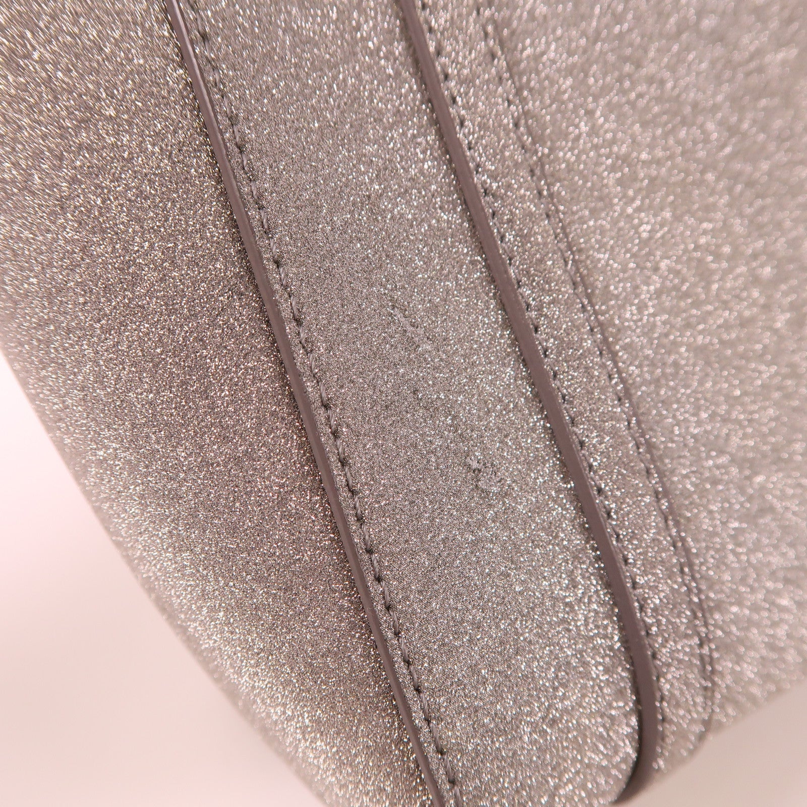 BALENCIAGA 2 Way Bag Leather Silver