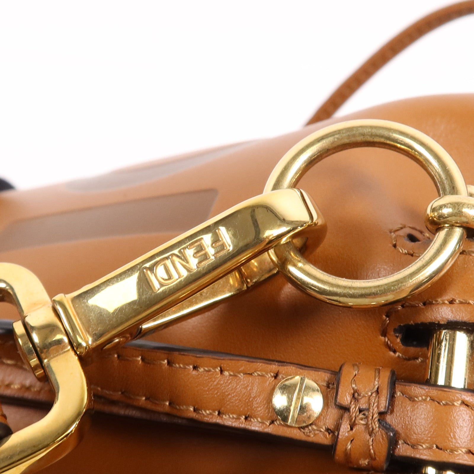 FENDI 牛皮皮革Mon Tresor金扣肩背袋