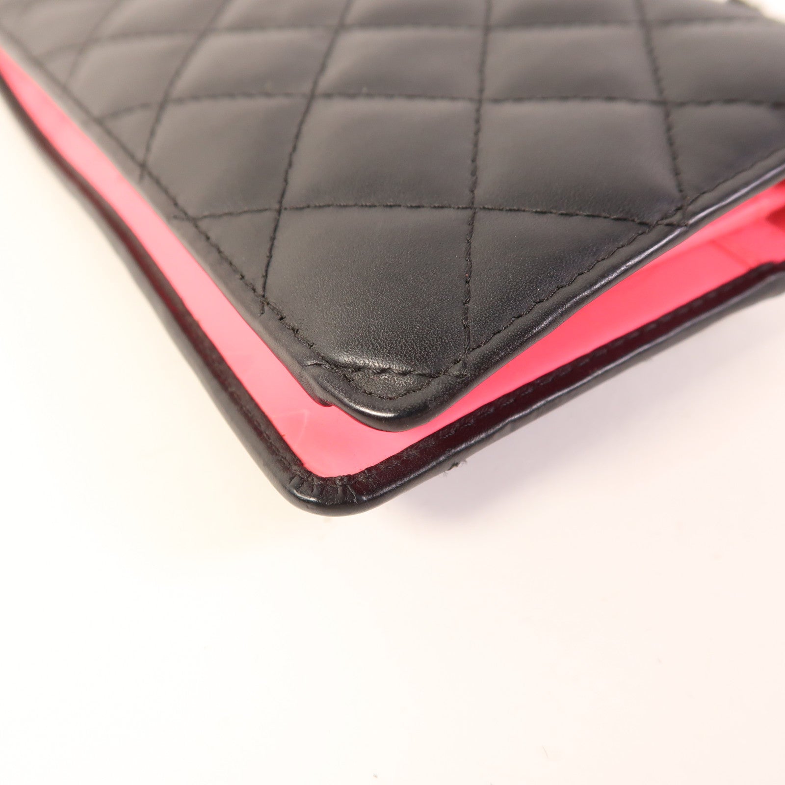 CHANEL 牛皮皮革Cambon Wallet銀扣長錢包