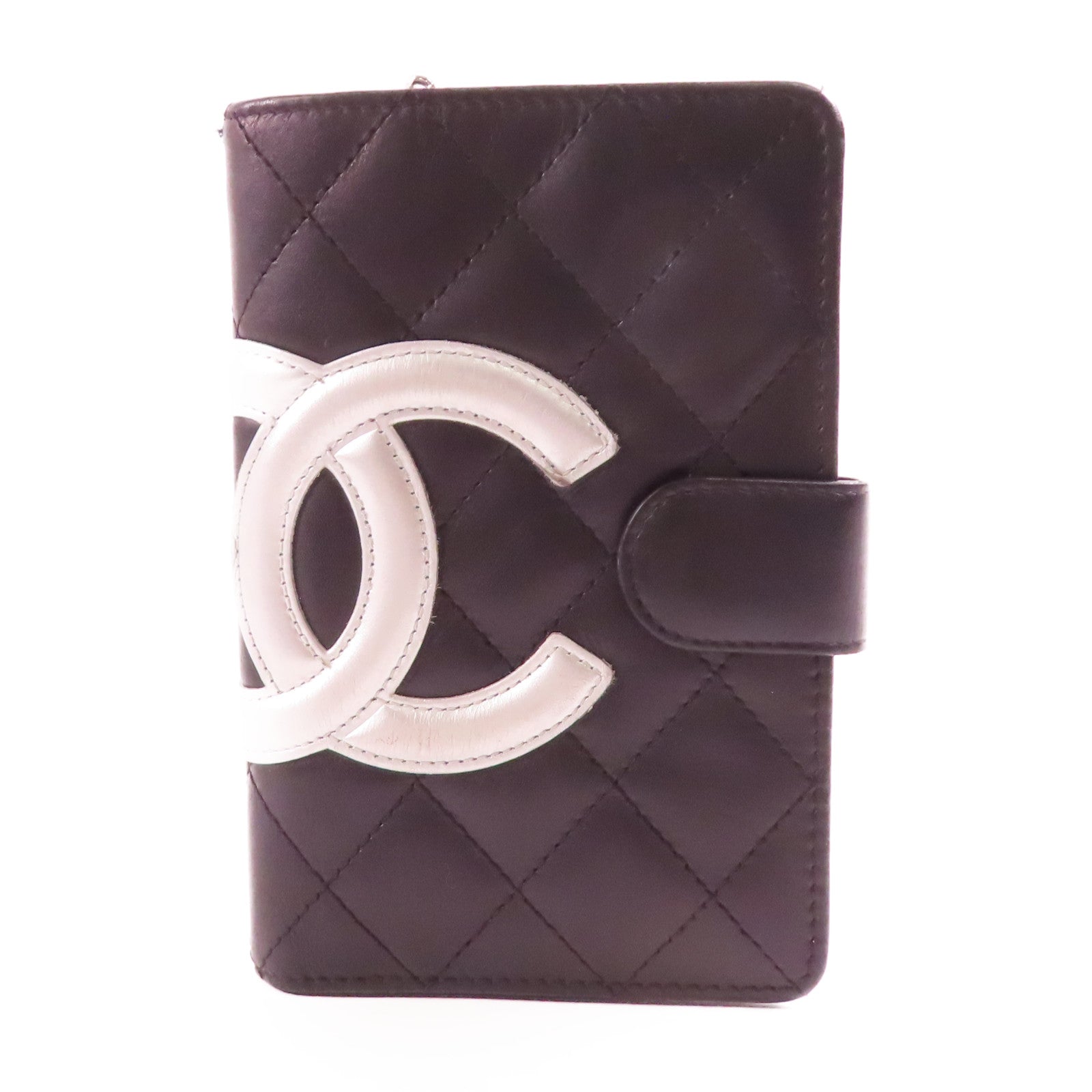 CHANEL 牛皮皮革Cambon Wallet銀扣錢包