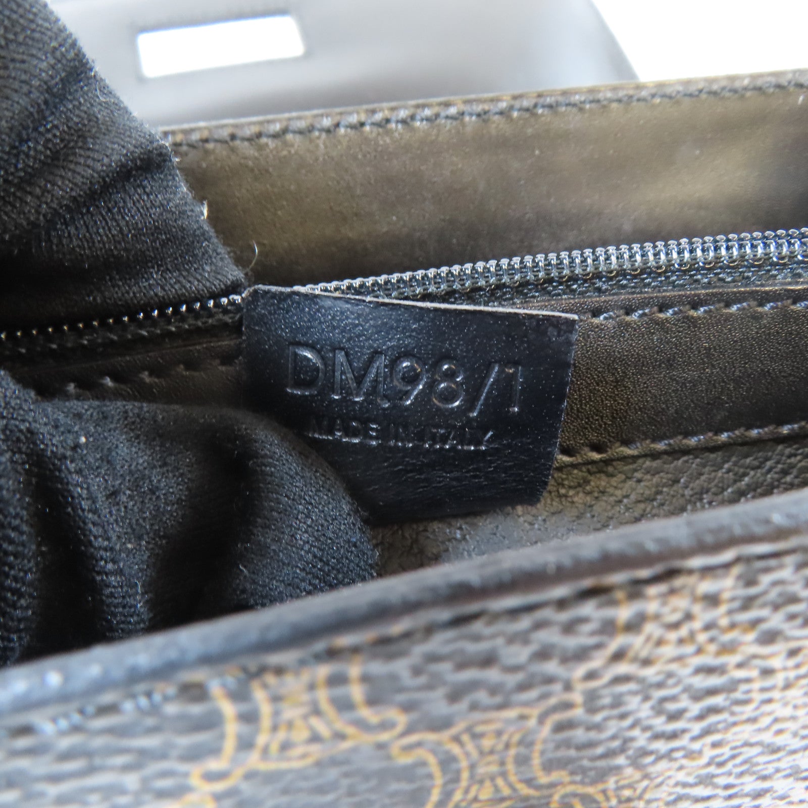 CELINE 塗層帆布Vintage Shoulder Bag金扣手挽肩背兩用袋黑色