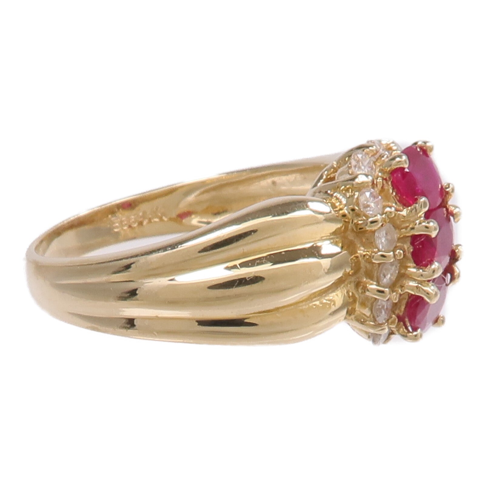 JEWELRY 14K黃金Ring紅寶石/鑽石戒指